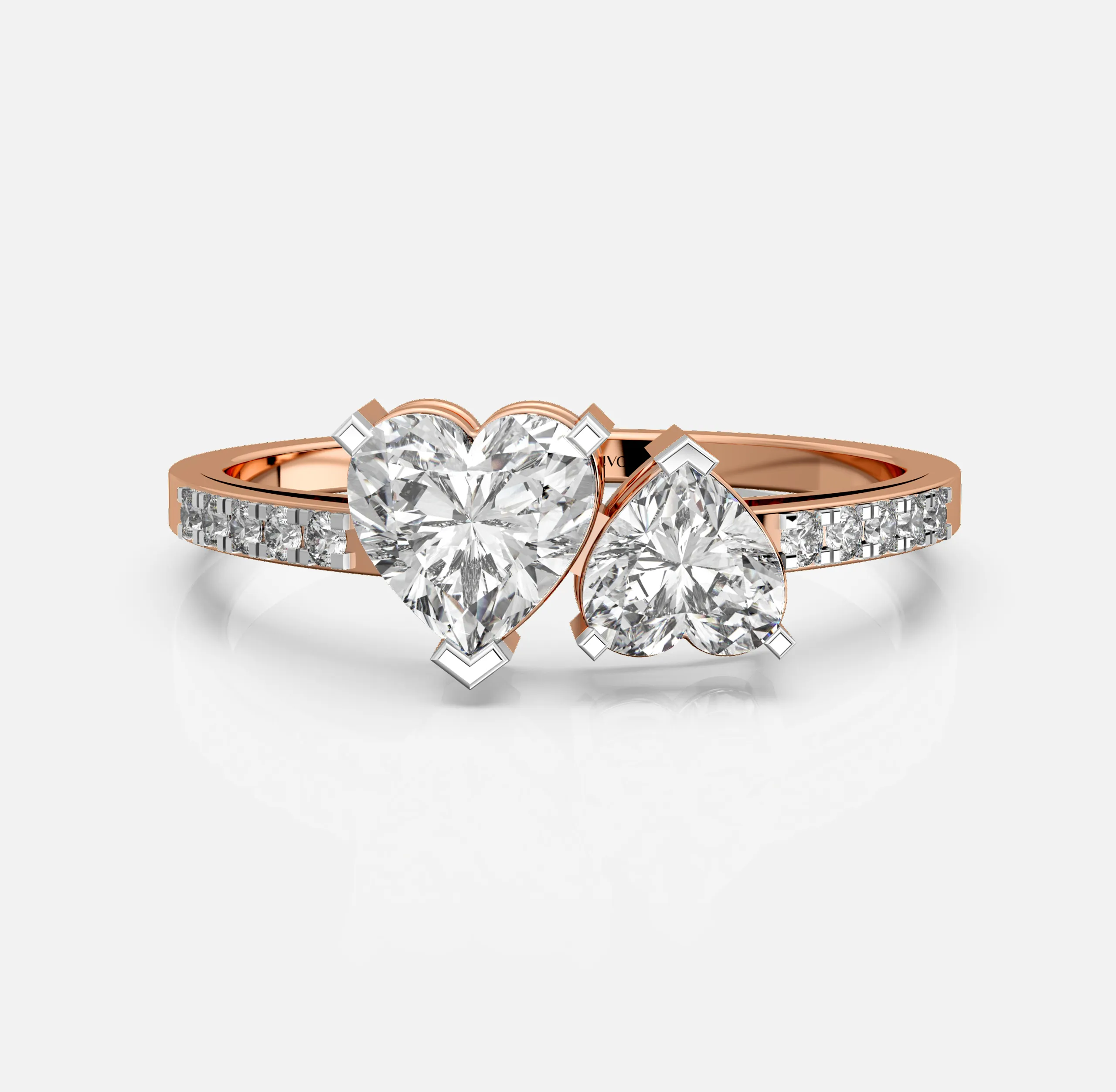 Amoris Twin Heart Diamond Ring