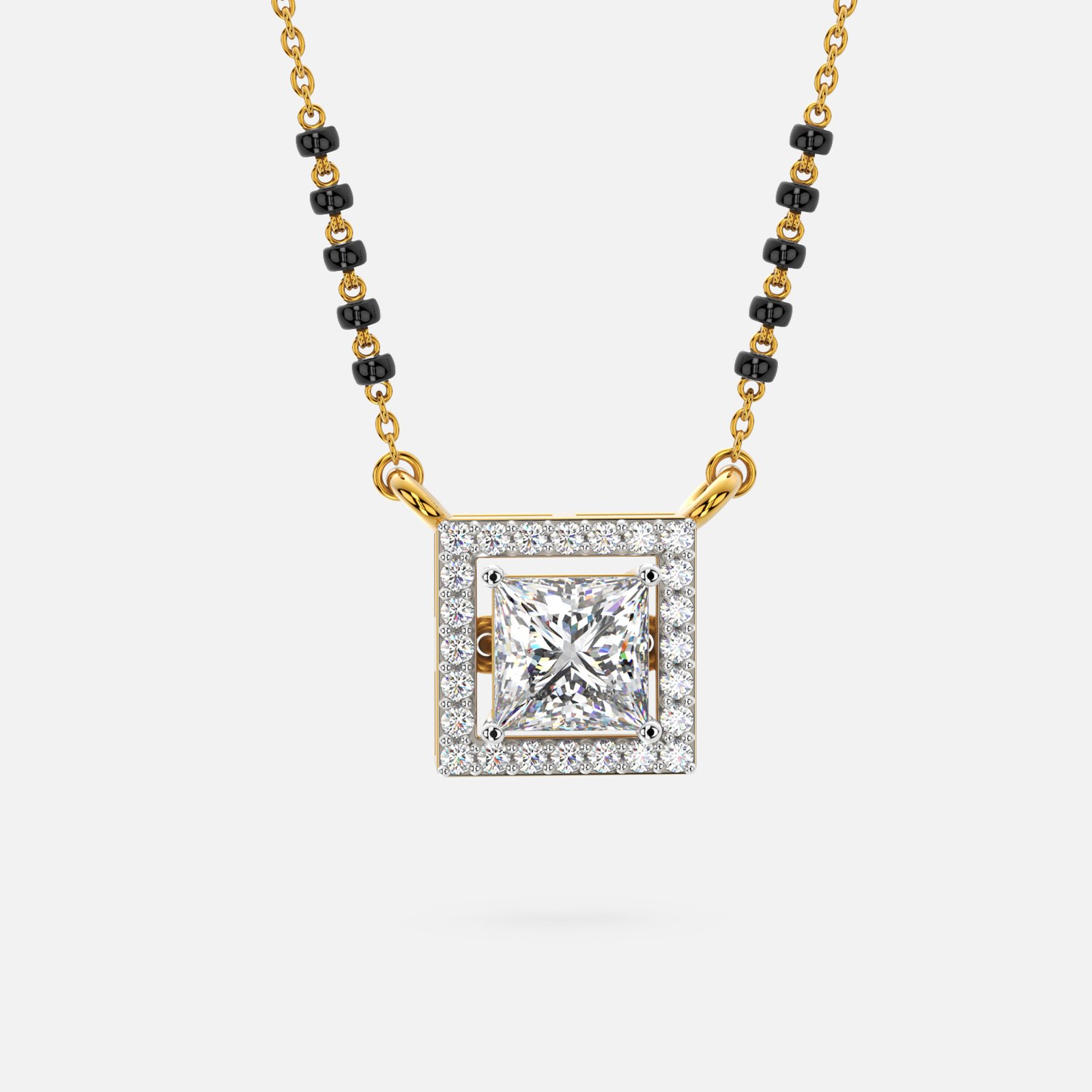 Geometric Diamond Mangalsutra