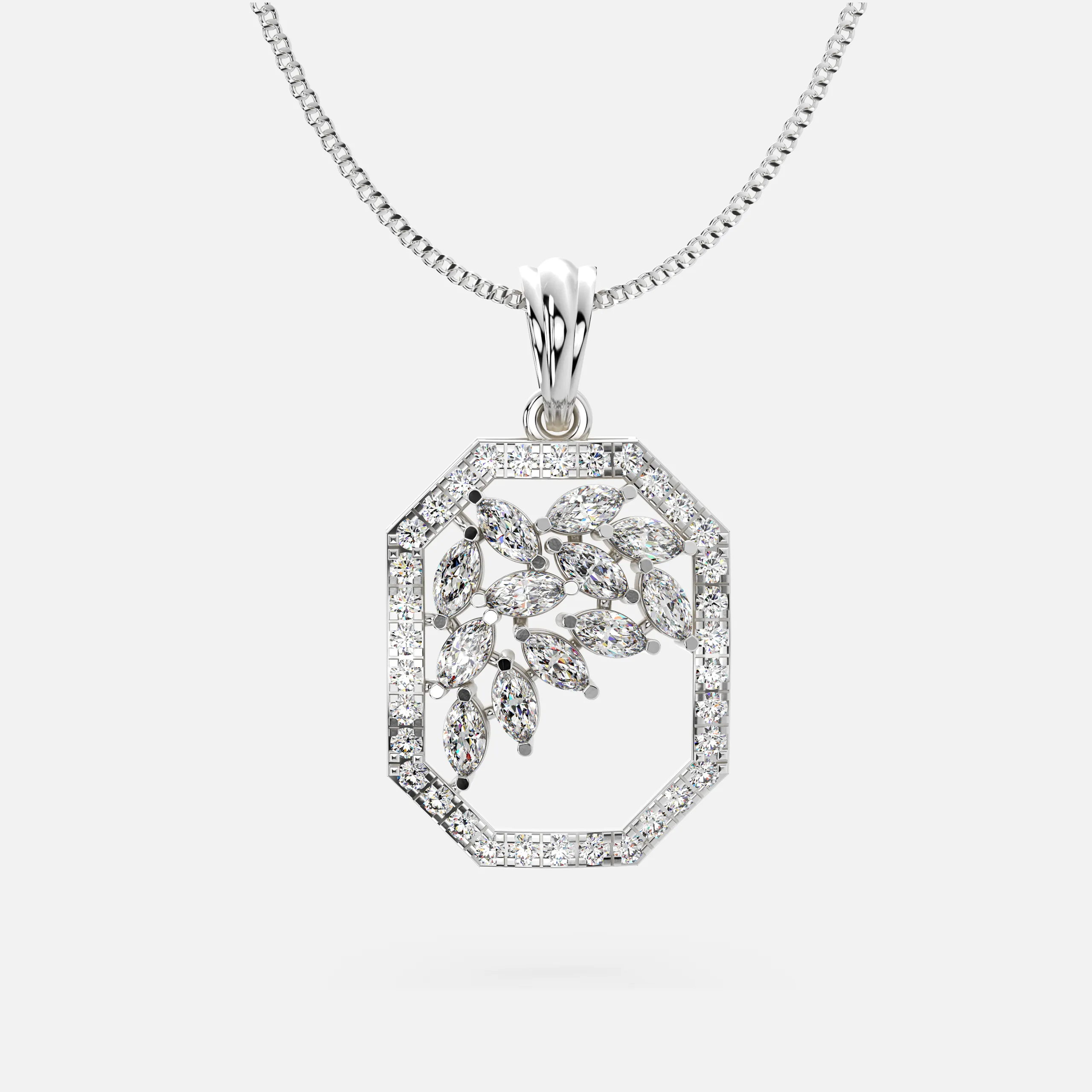 Leafline Frame Pendant