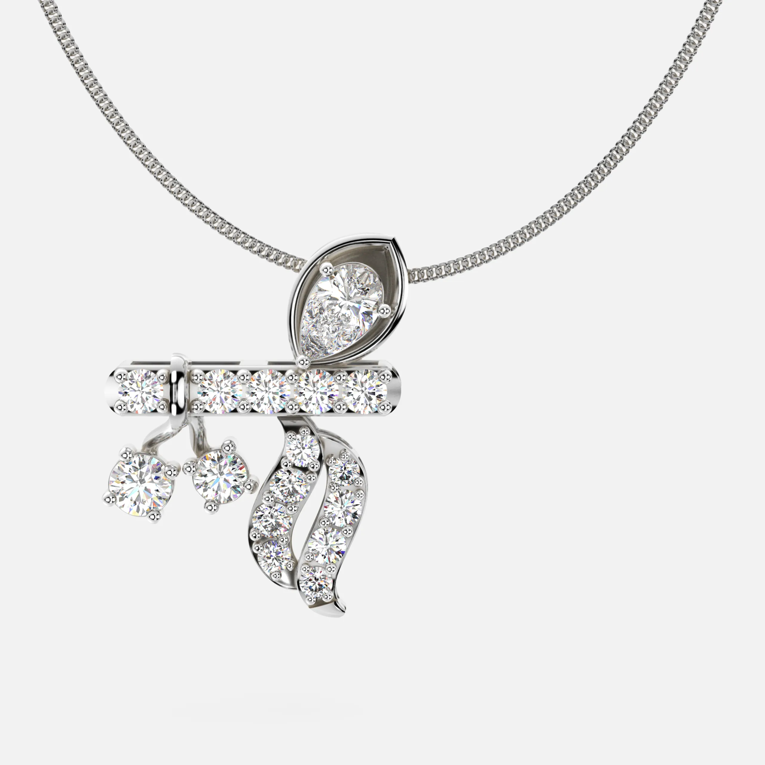 Divine Flute Diamond Pendant