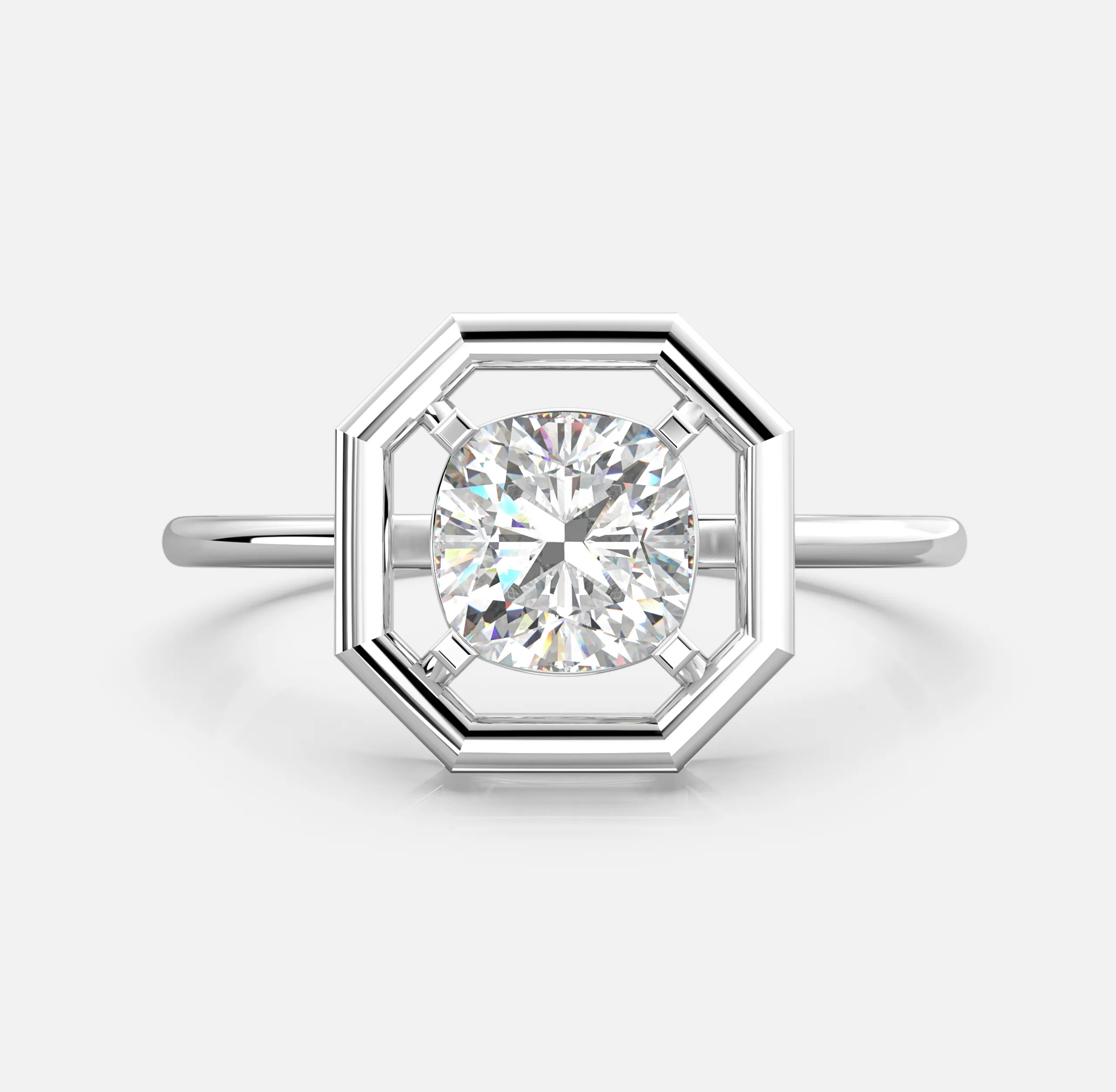 Octave Halo Diamond Ring
