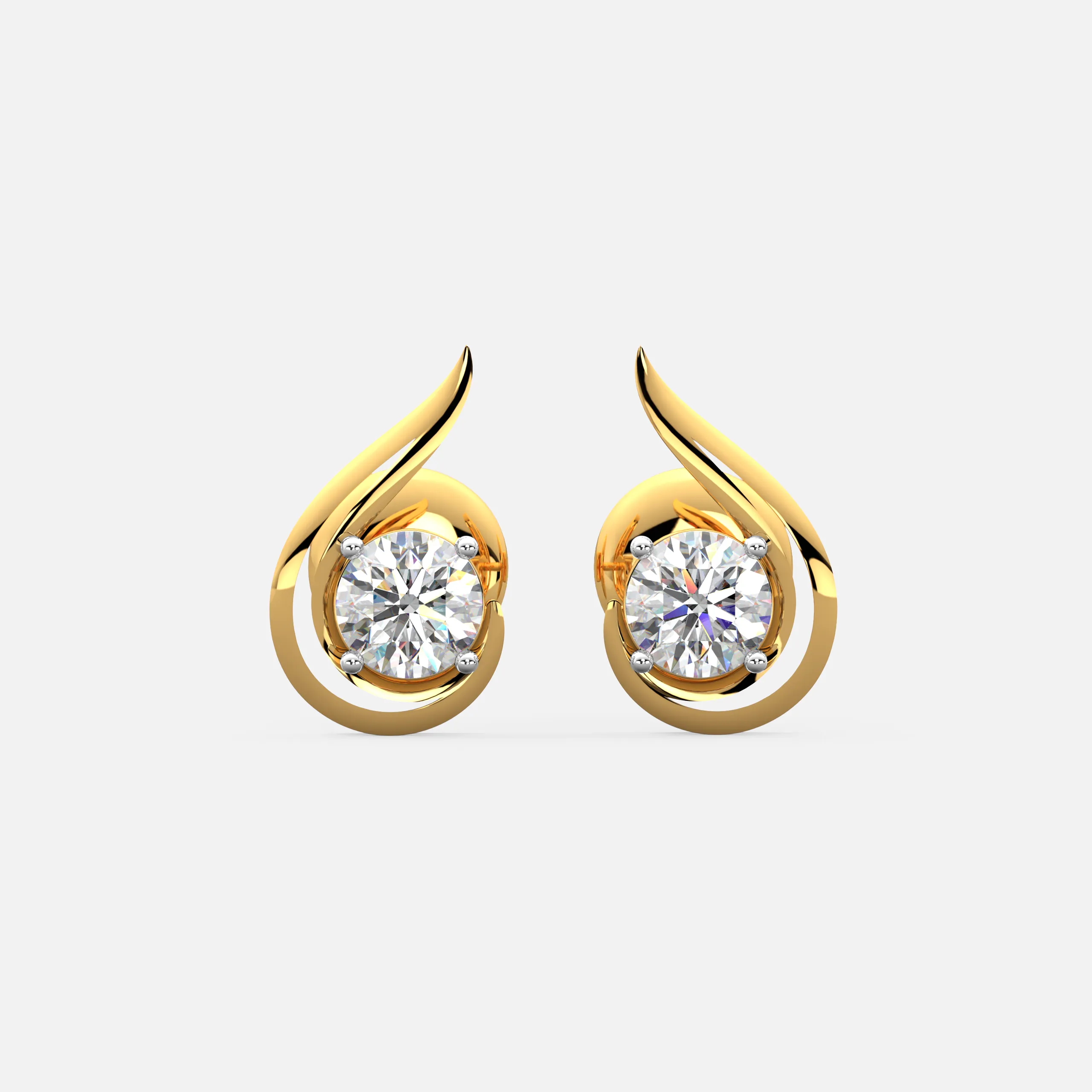 Aura Sweep Diamond Earrings