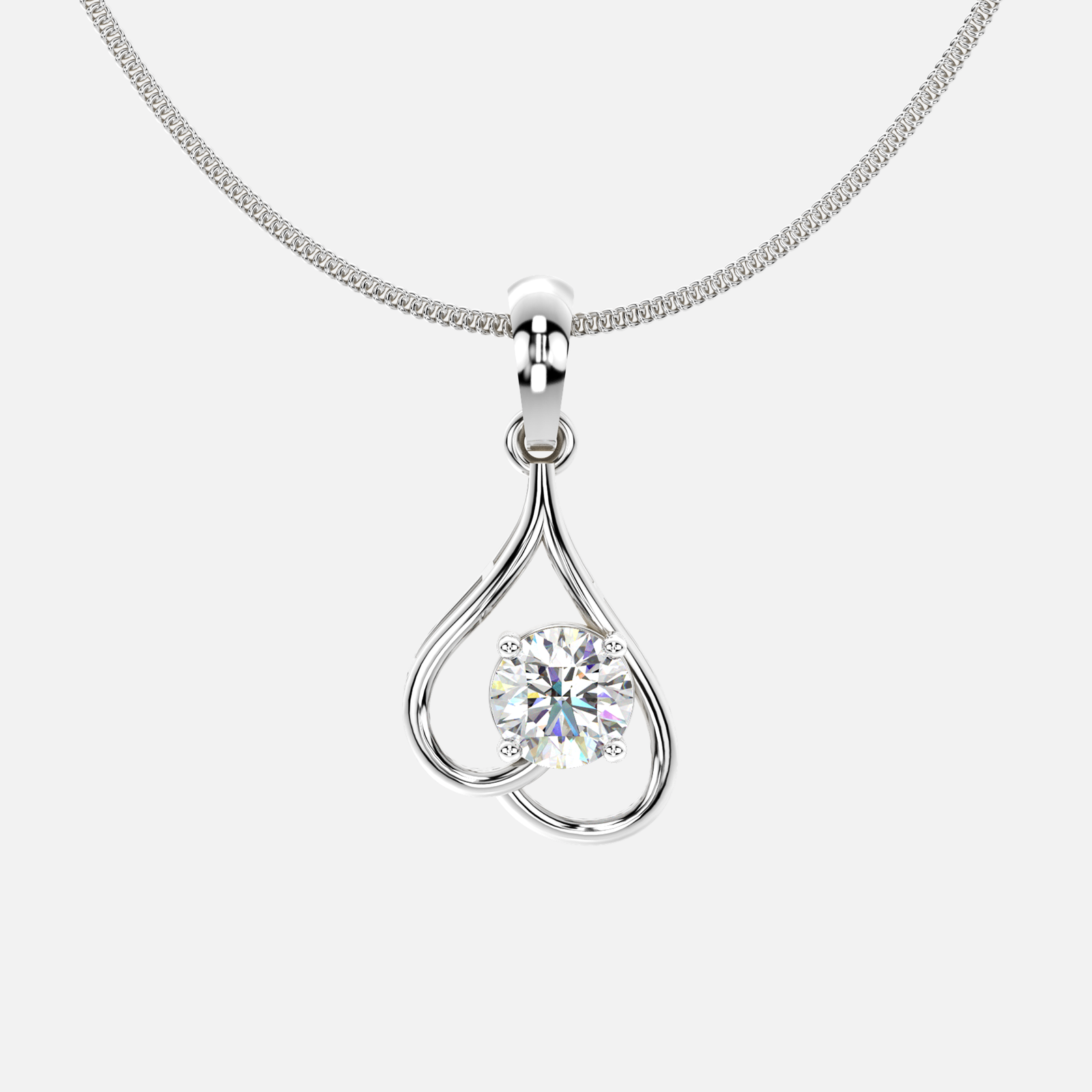 Luminous Loop Diamond Pendant