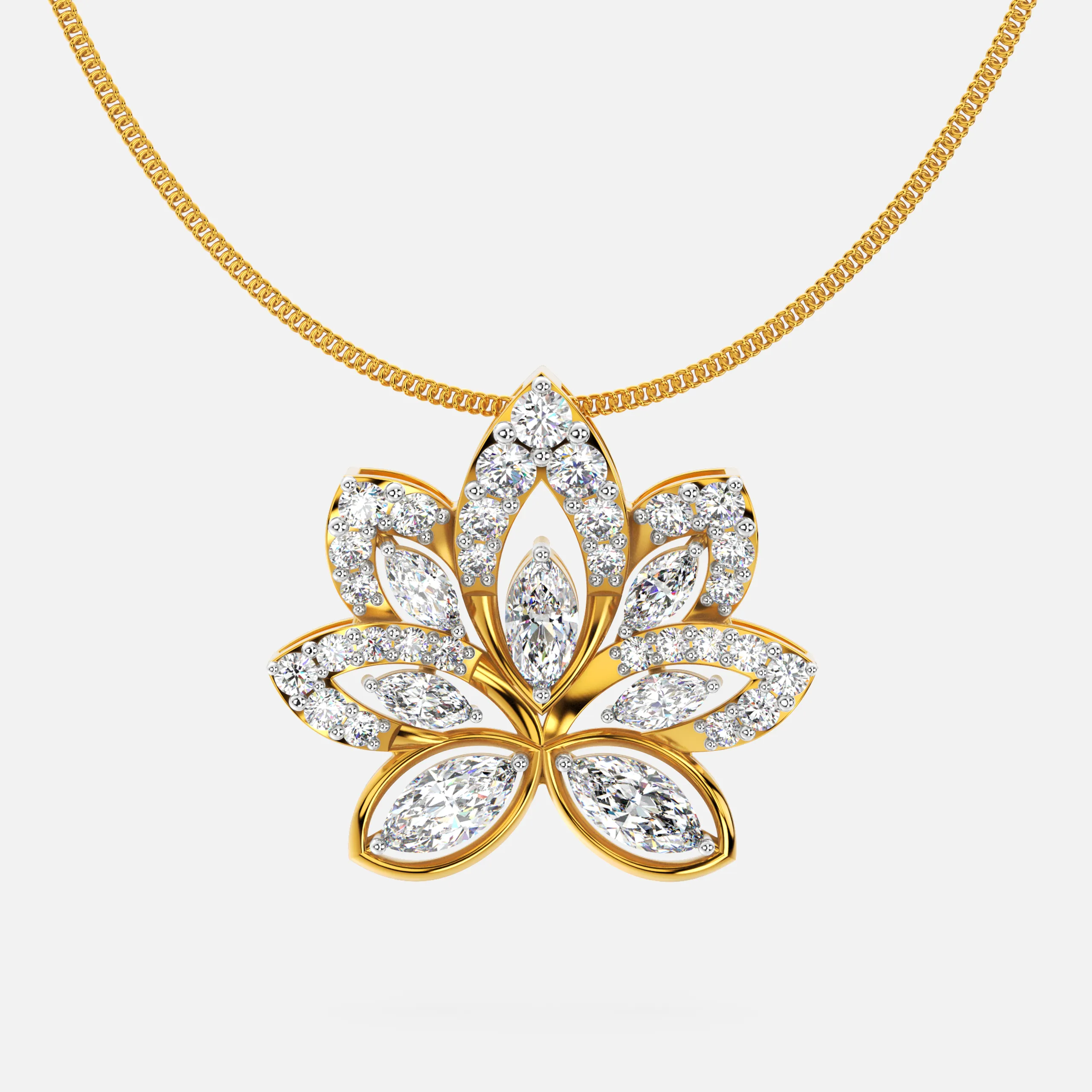 The Diamond Lotus Pendant