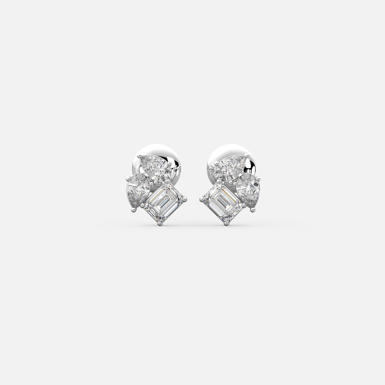 Radiant Crest Diamond Earrings