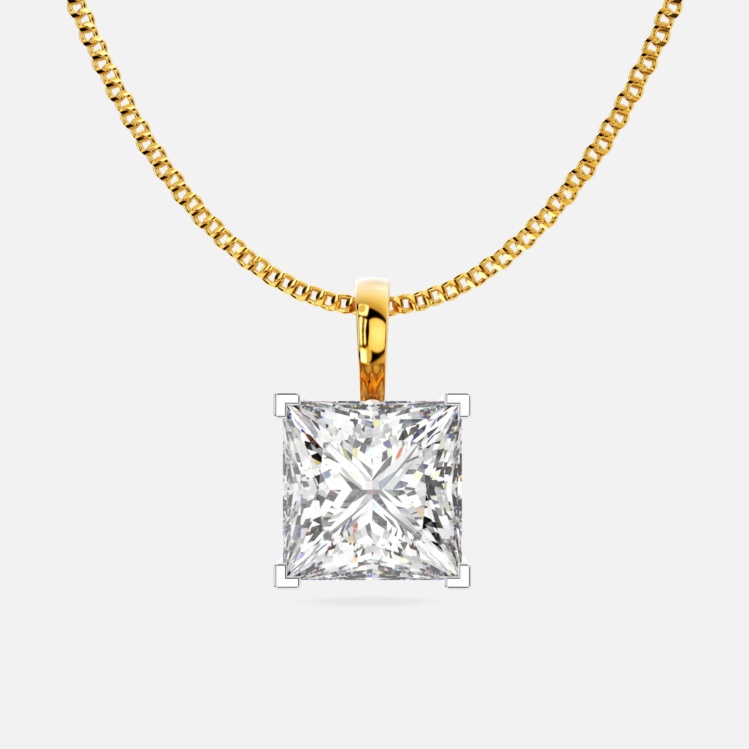 Princess-Cut Diamond Pendant