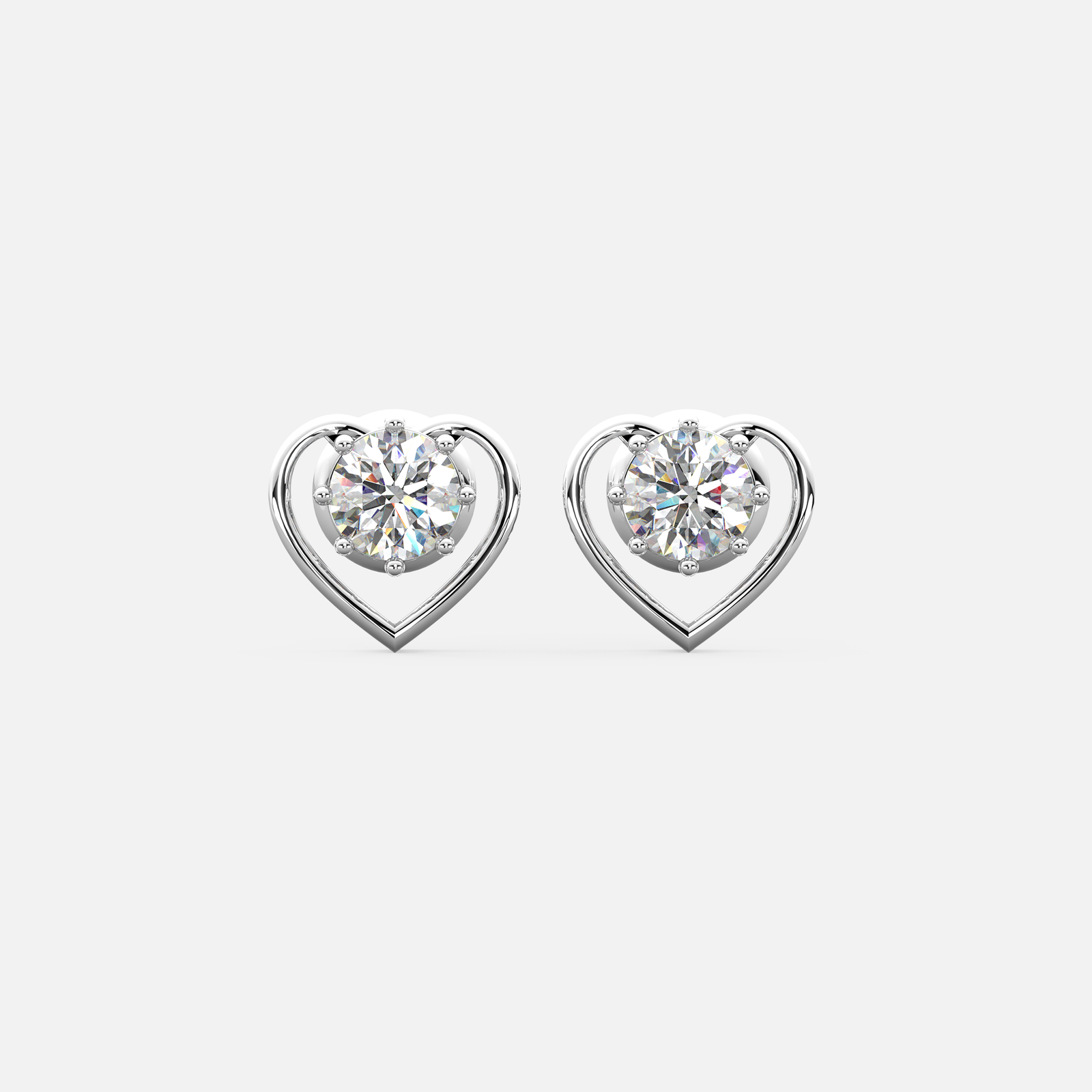 Heart Embrace Diamond Earrings