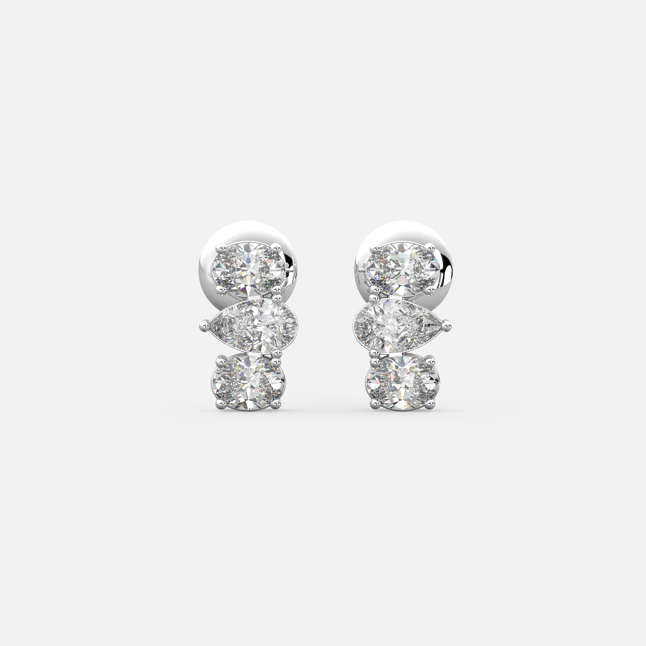 Trio Flow Diamond Earrings