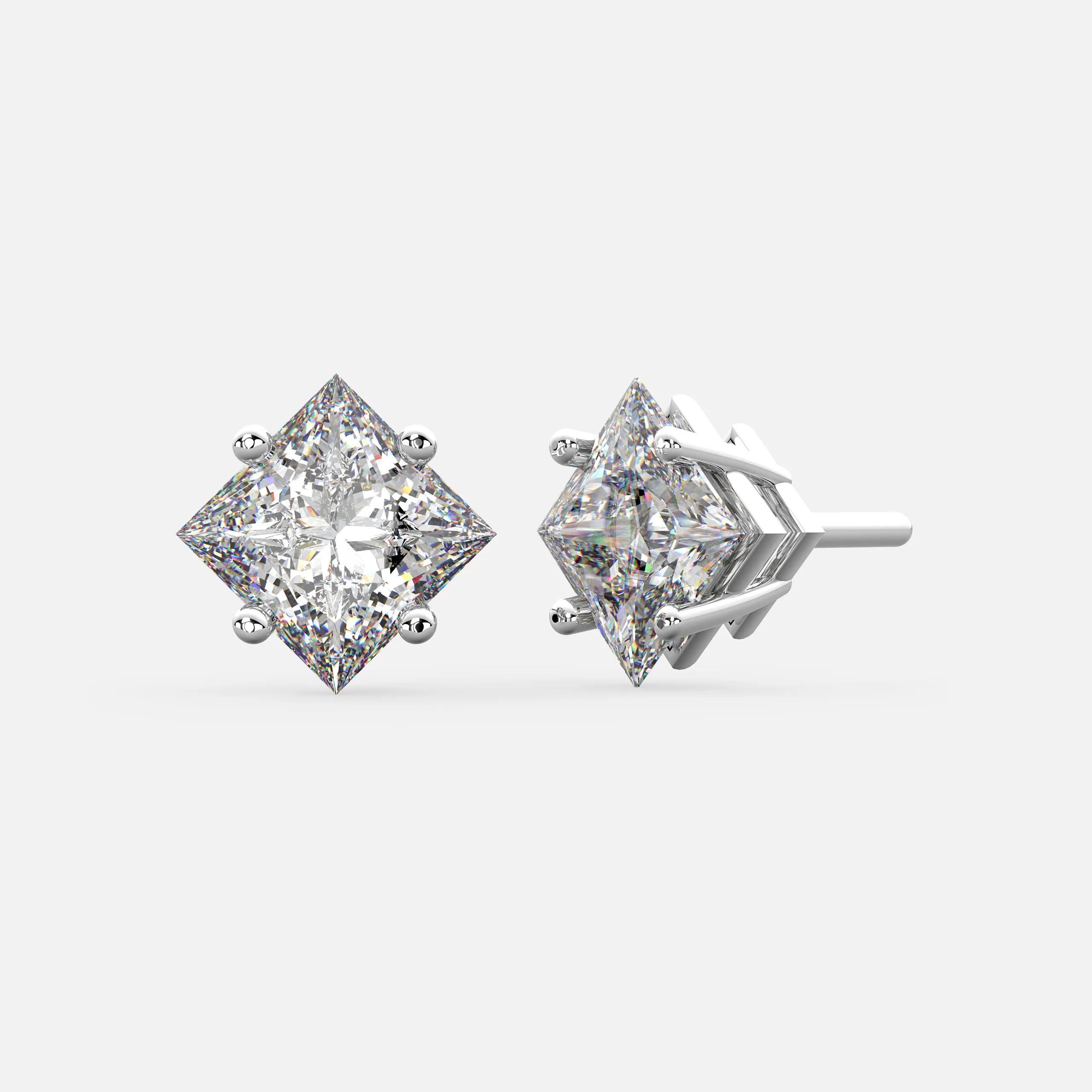 Classic Princess Solitaire Studs