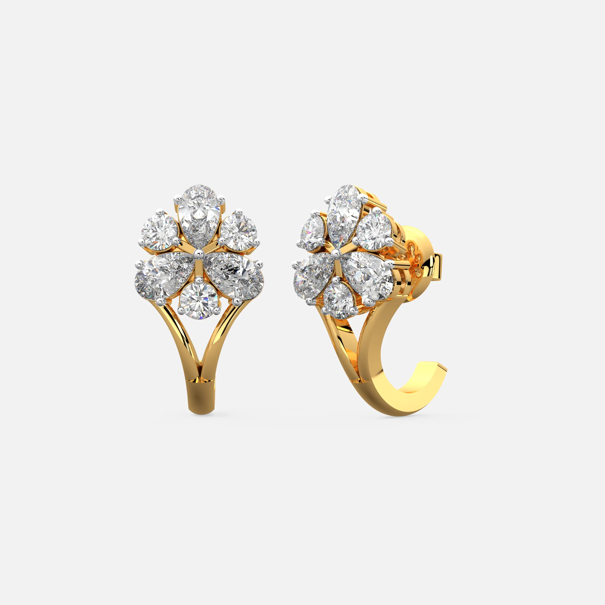 Petal Blossom Diamond Earrings