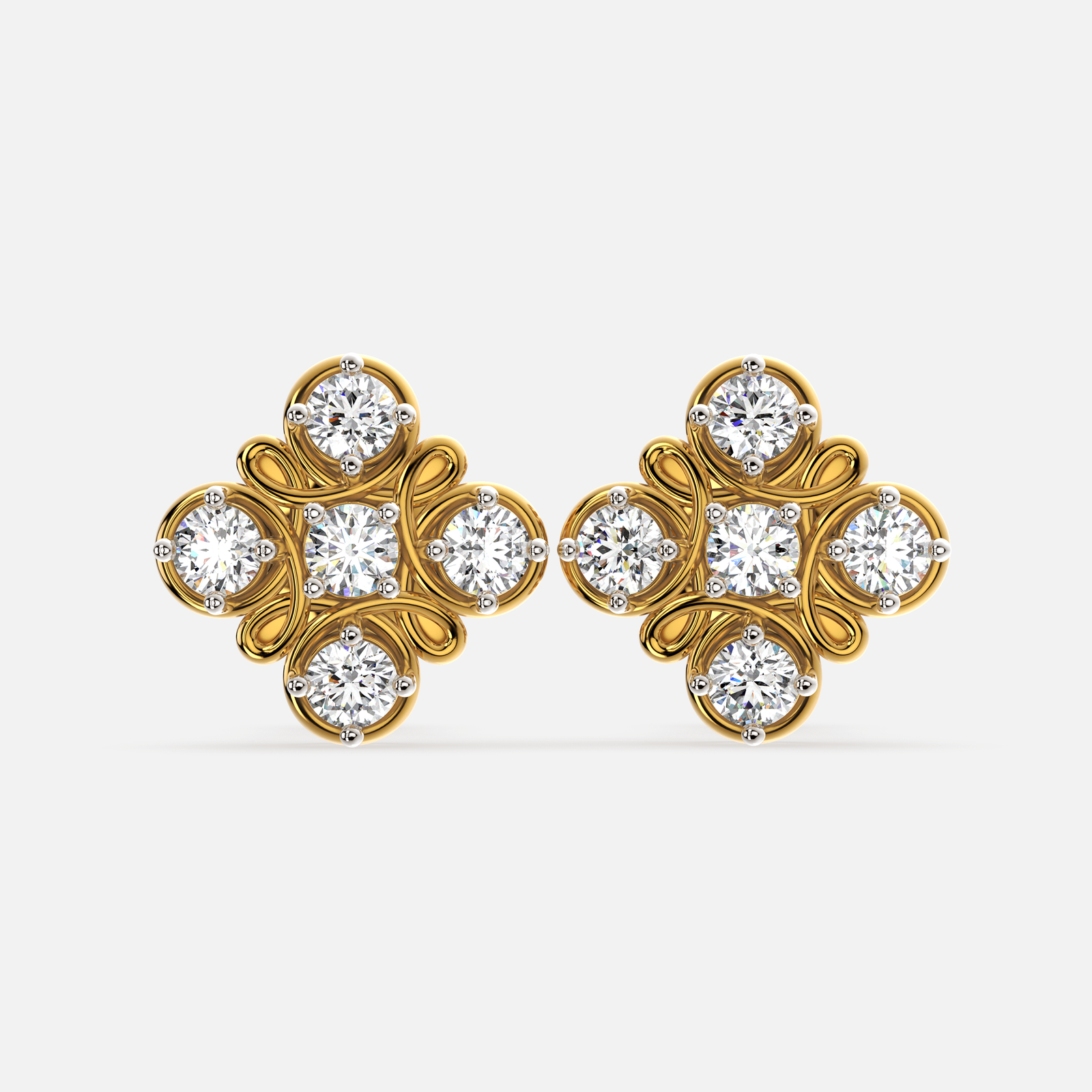 Bloom Knot Diamond Earrings