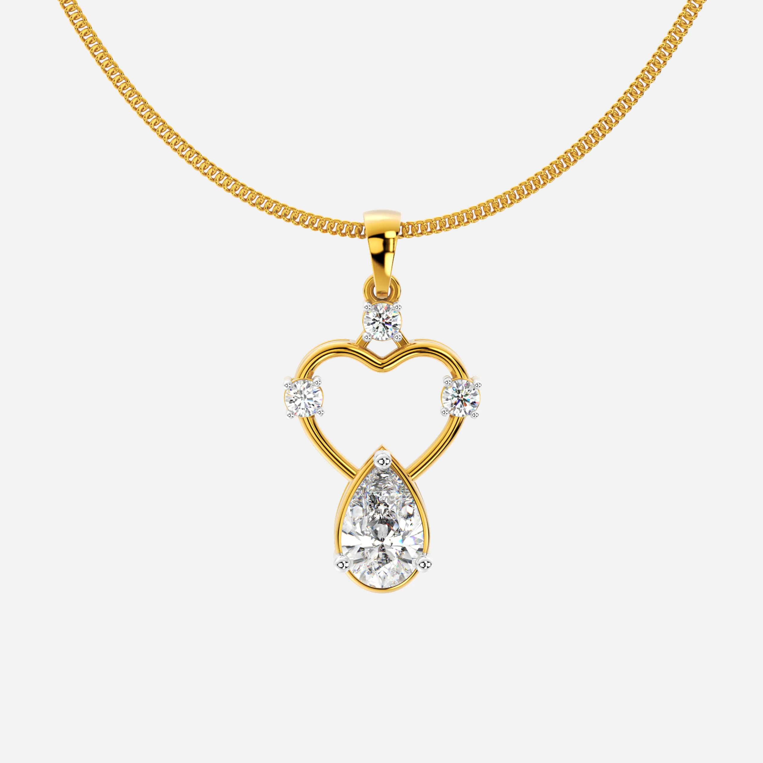 Heartdrop Elegance Diamond Pendant