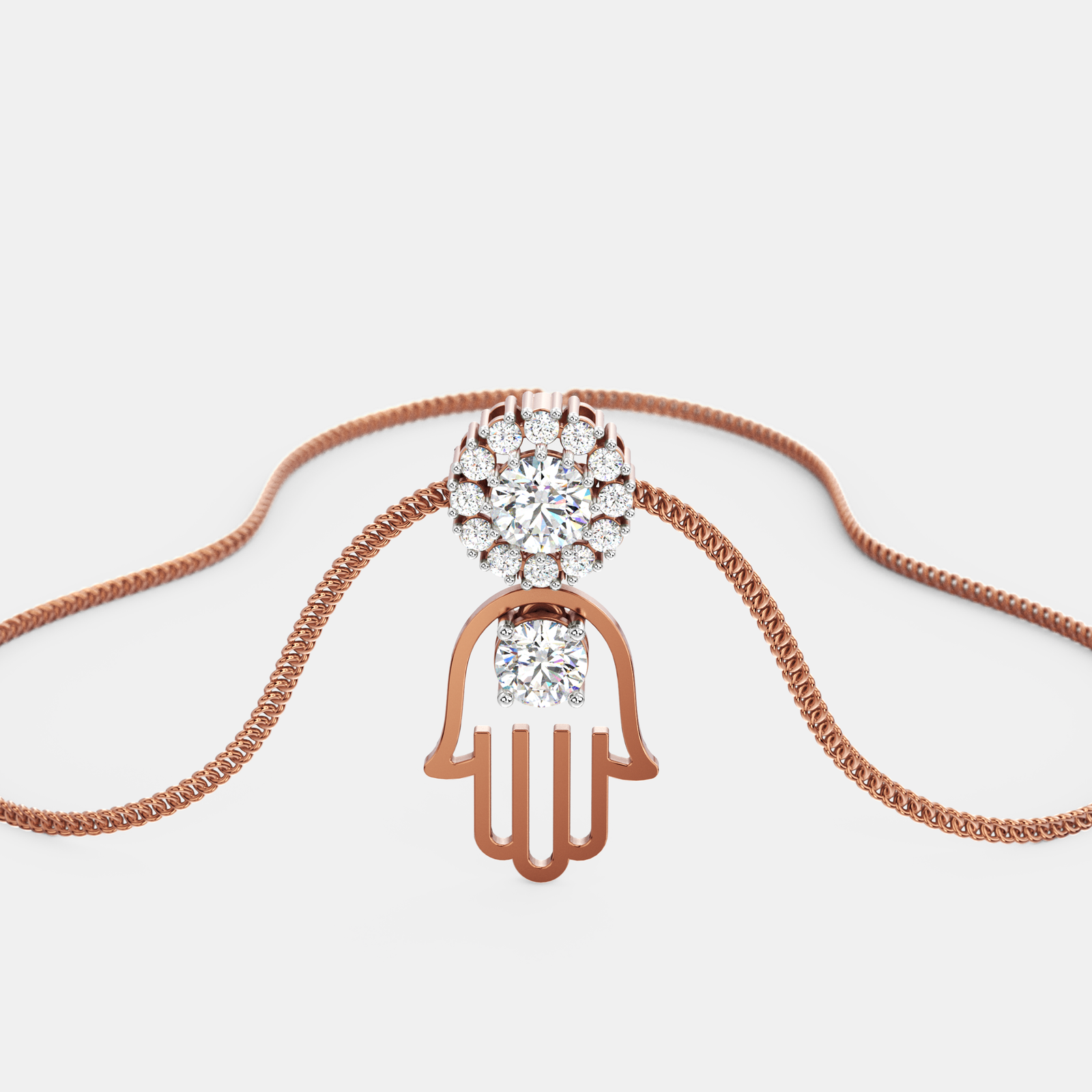 Divine Hamsa Diamond Pendant