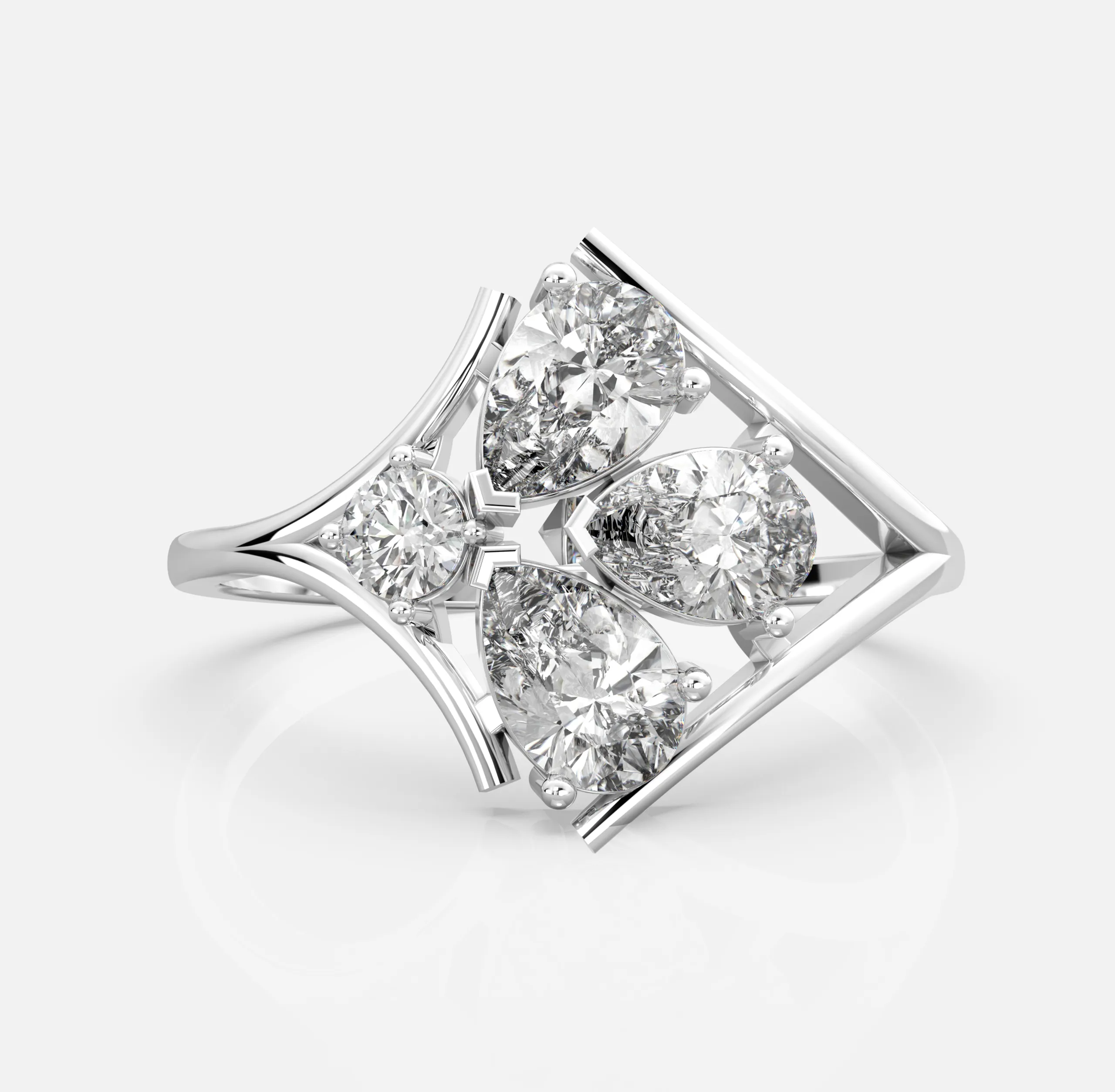 Blooming Cluster Diamond Ring