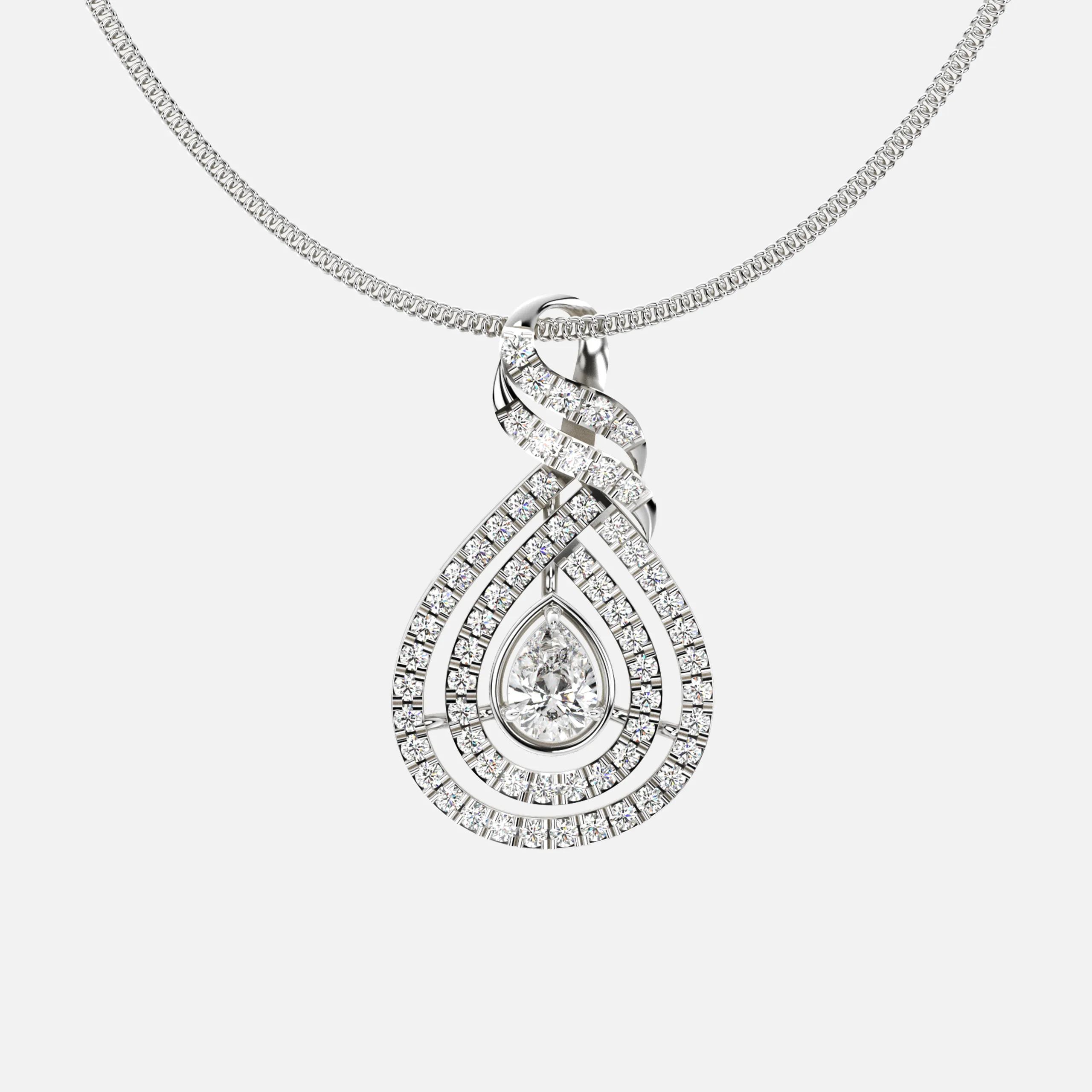 Seraphine Teardrop Diamond Pendant