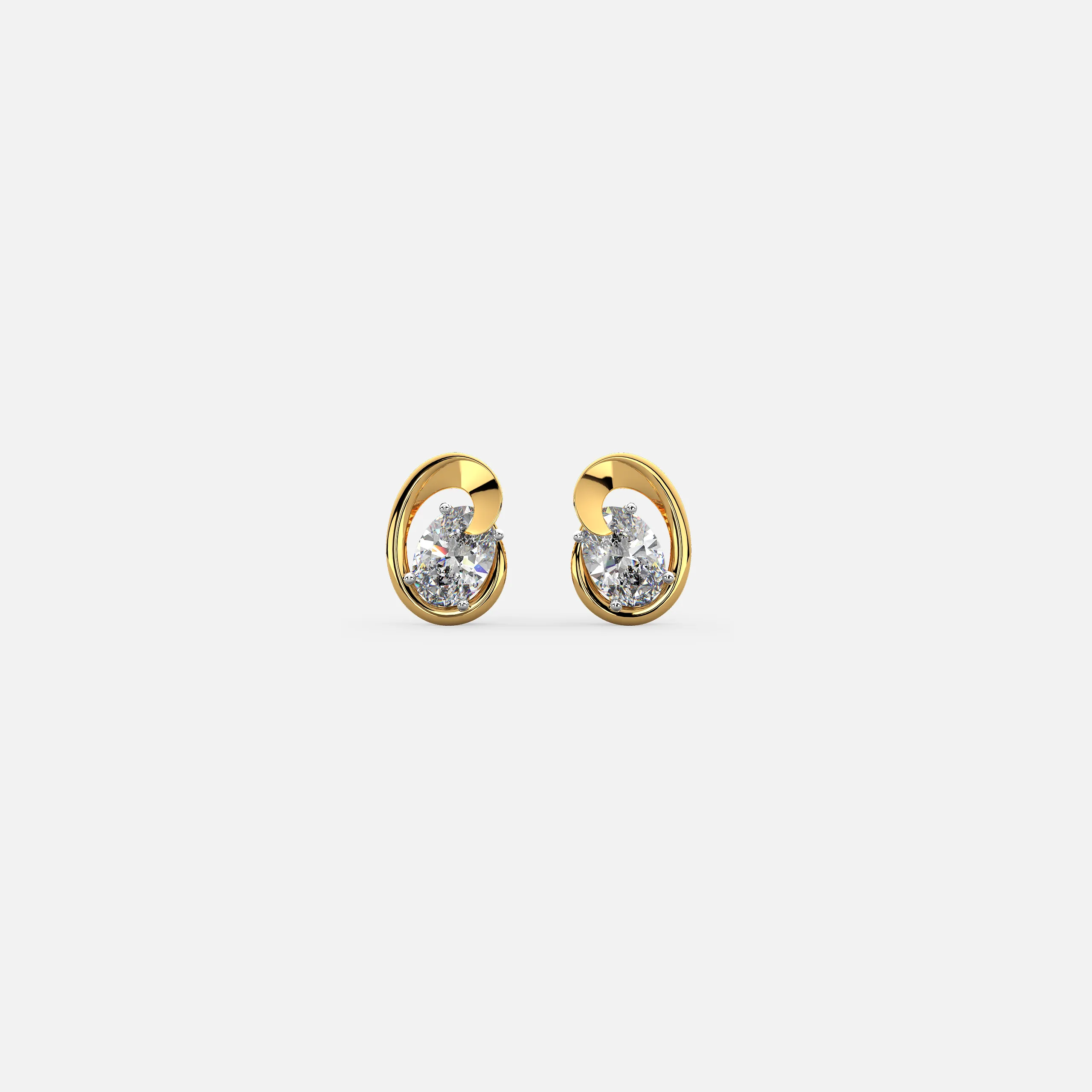 Swirl Diamond Studs