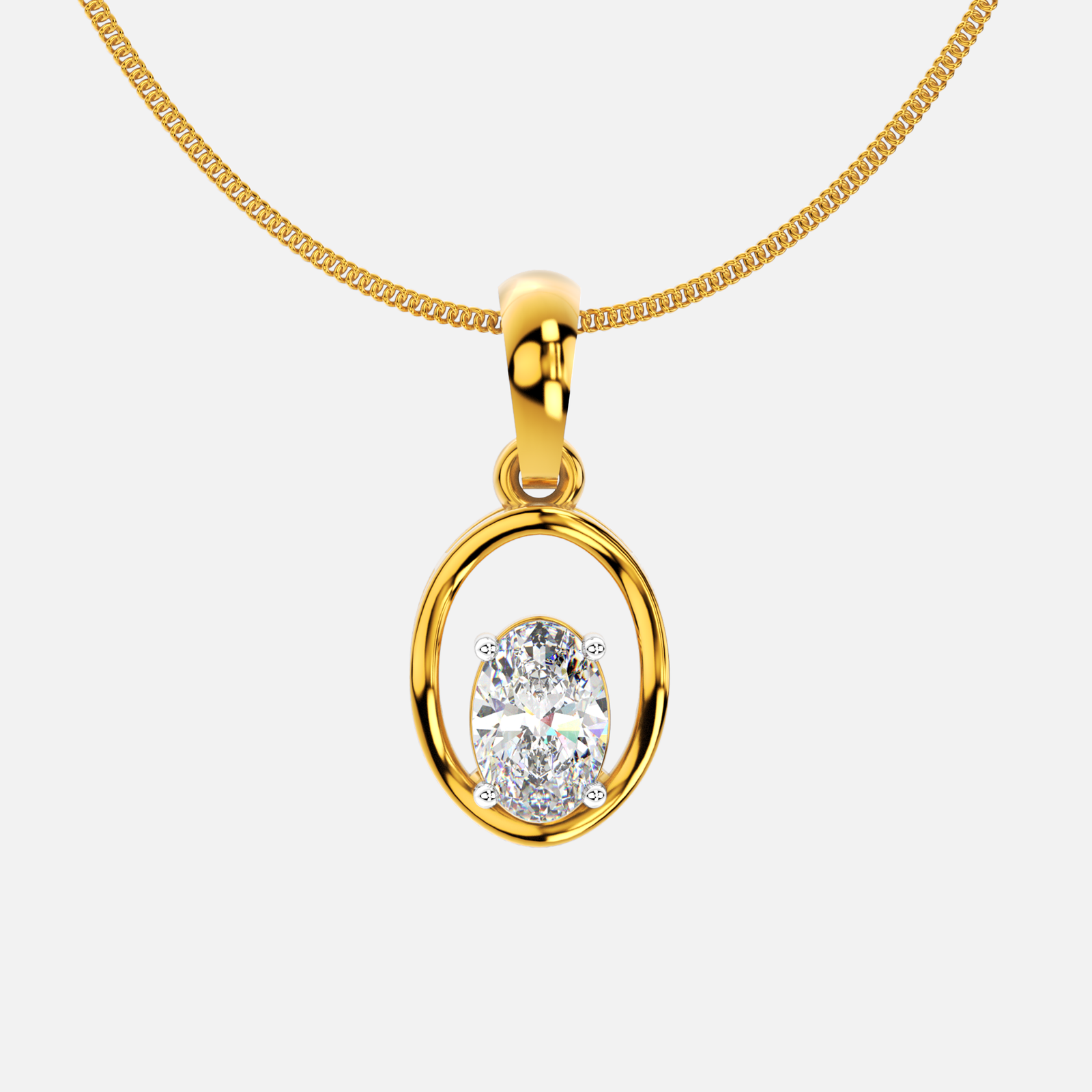 Oval Grace Diamond Pendant