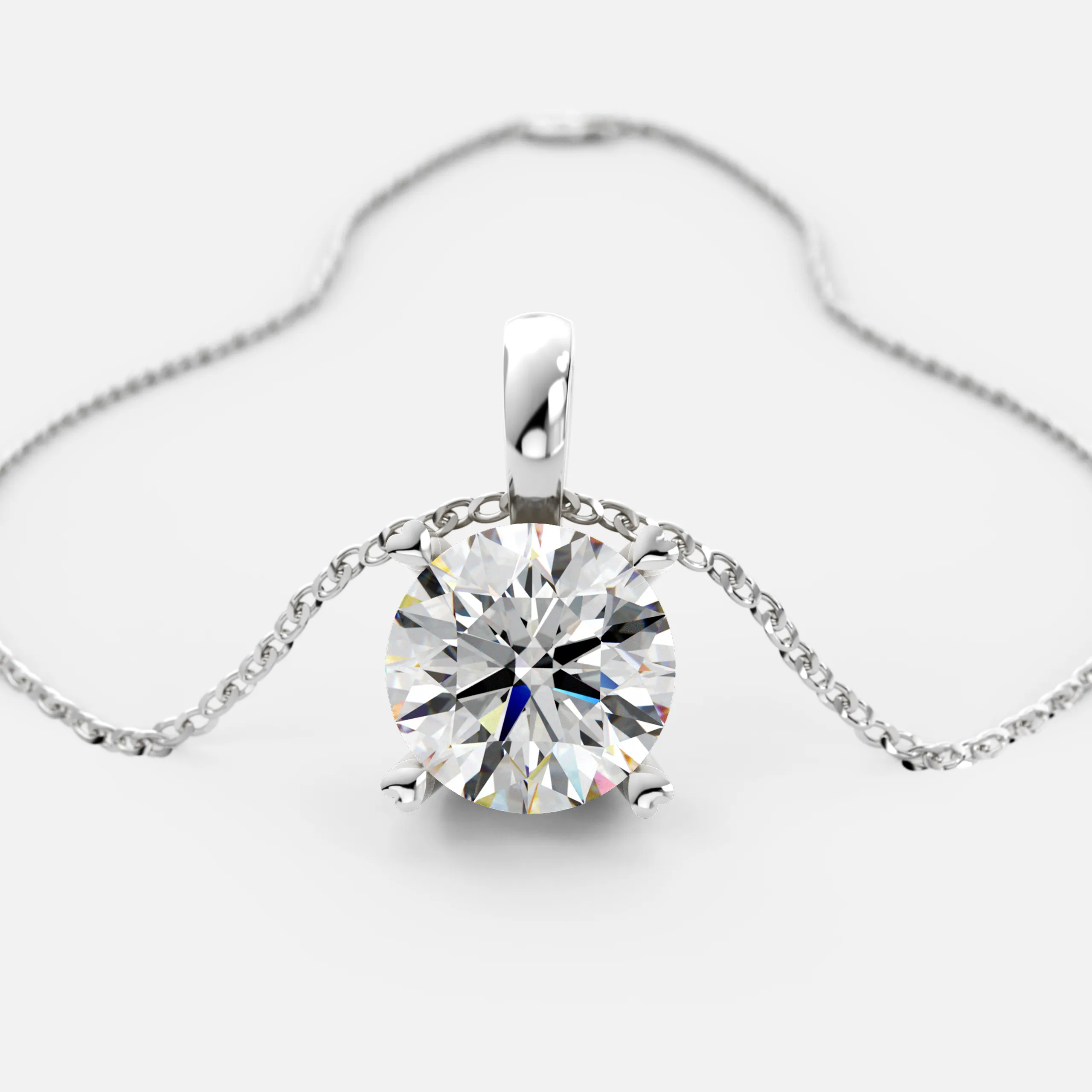 Four-Prong Diamond Pendant