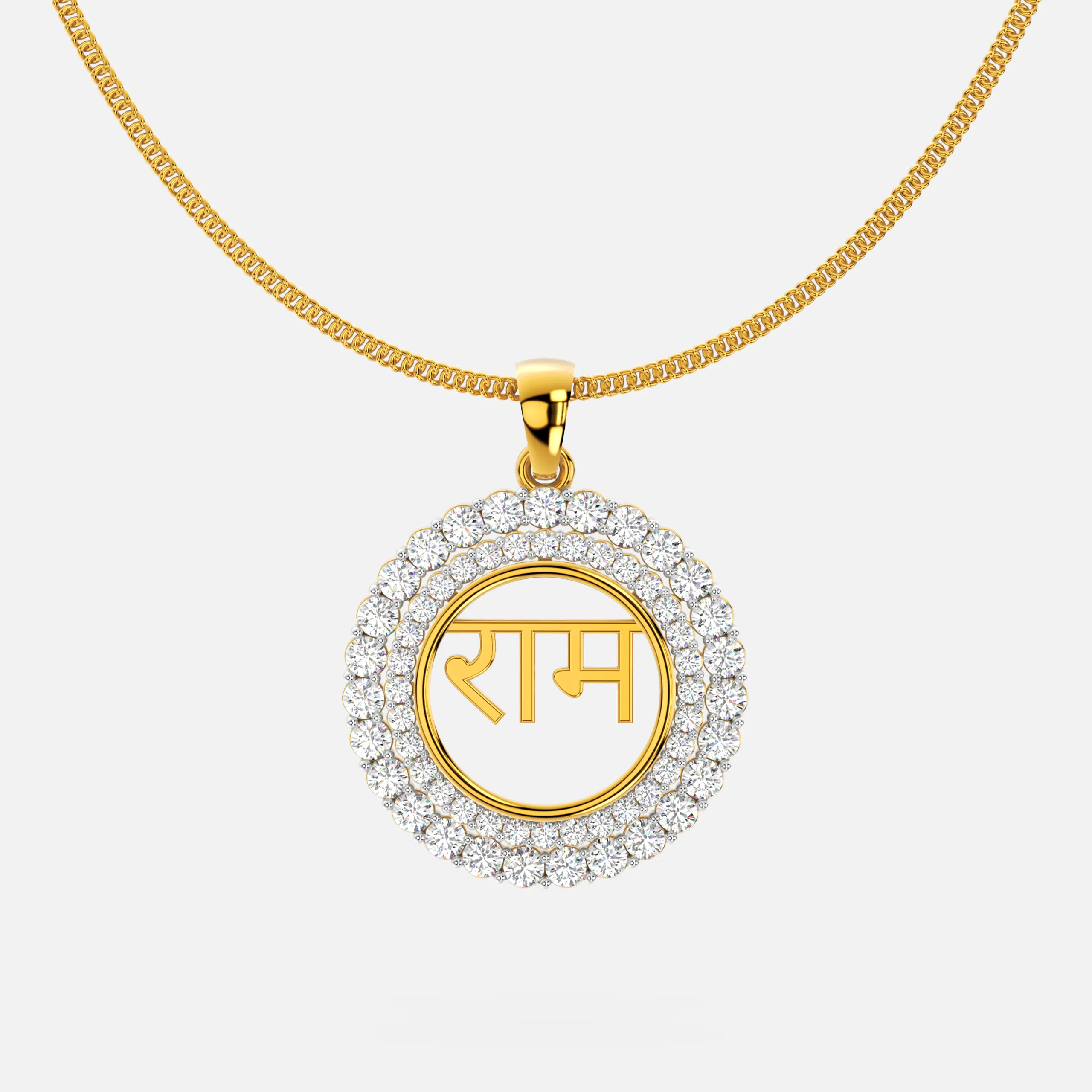 Ram Naam Diamond Pendant
