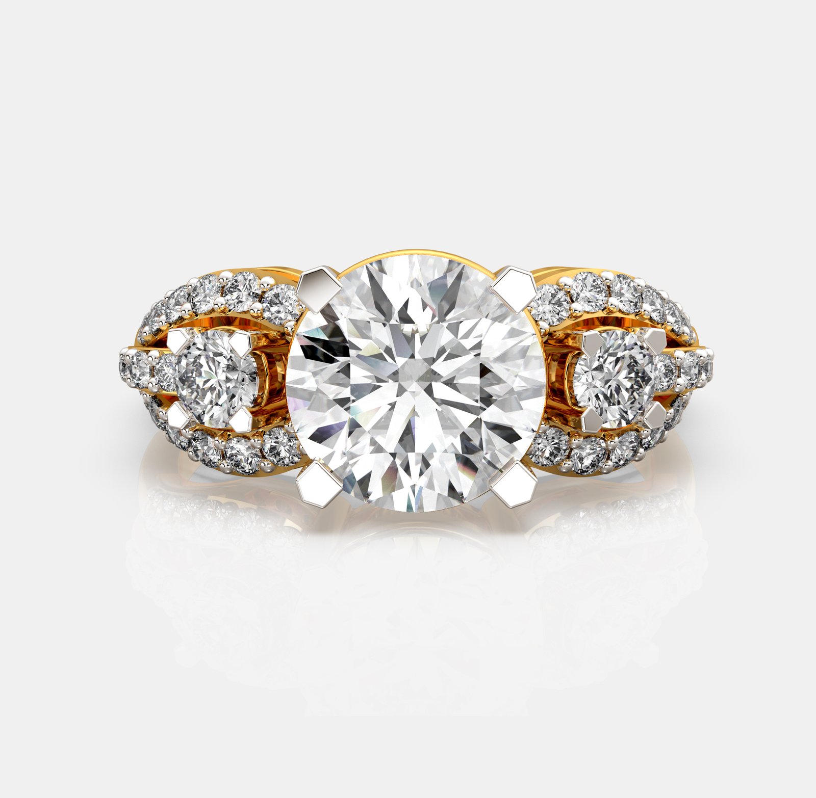Radiant Crown Diamond Ring