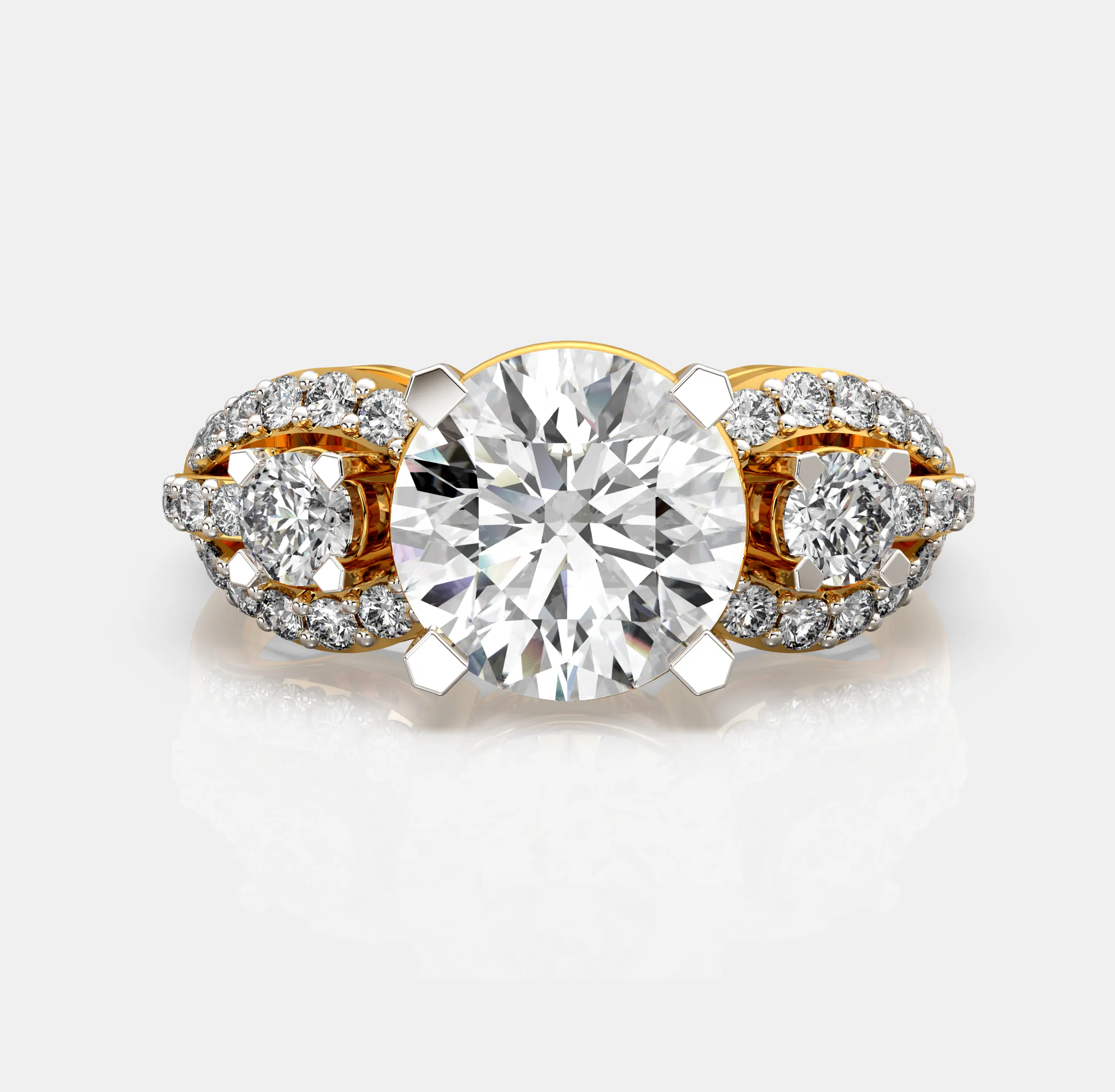 Radiant Crown Diamond Ring