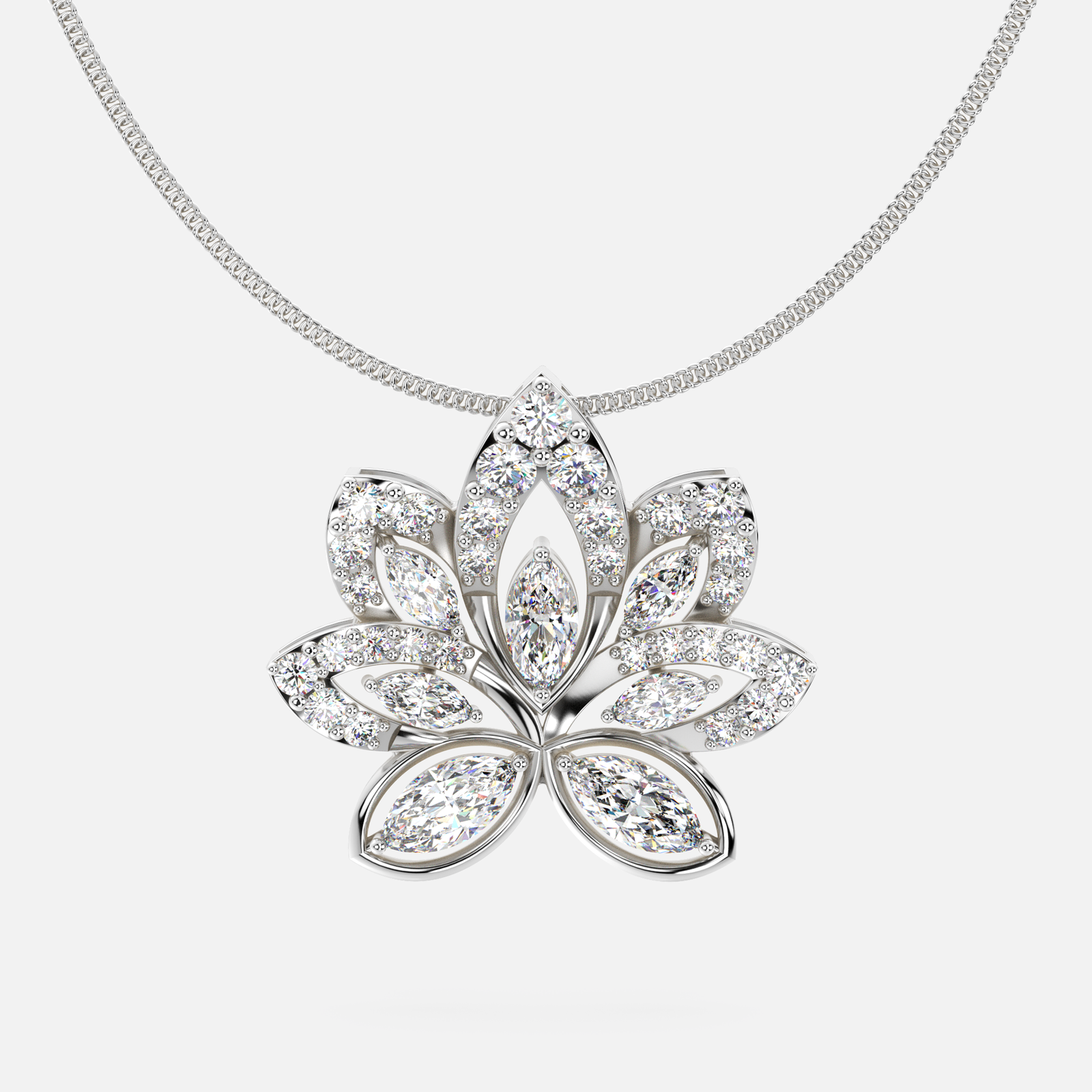 The Diamond Lotus Pendant