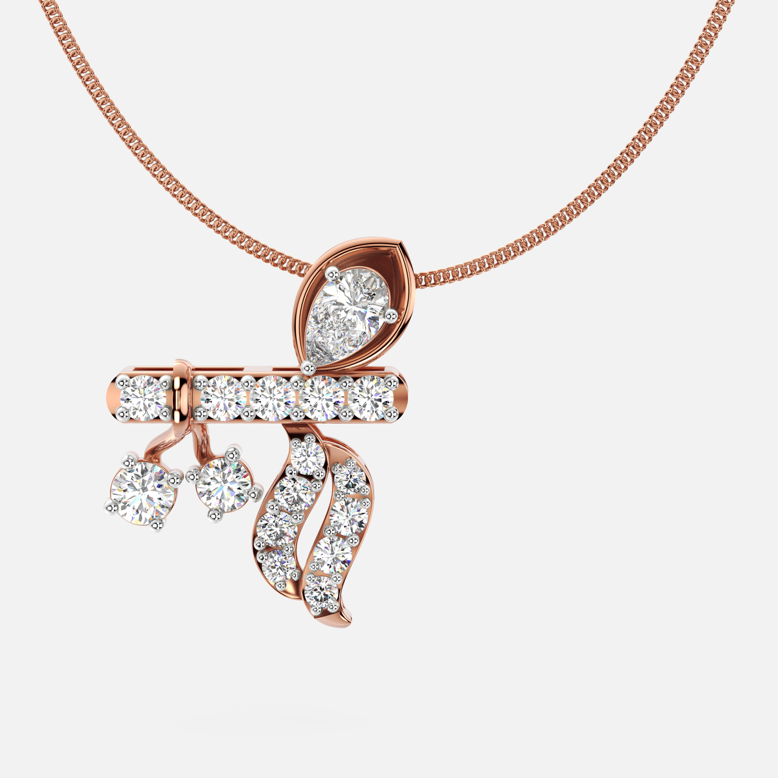 Divine Flute Diamond Pendant