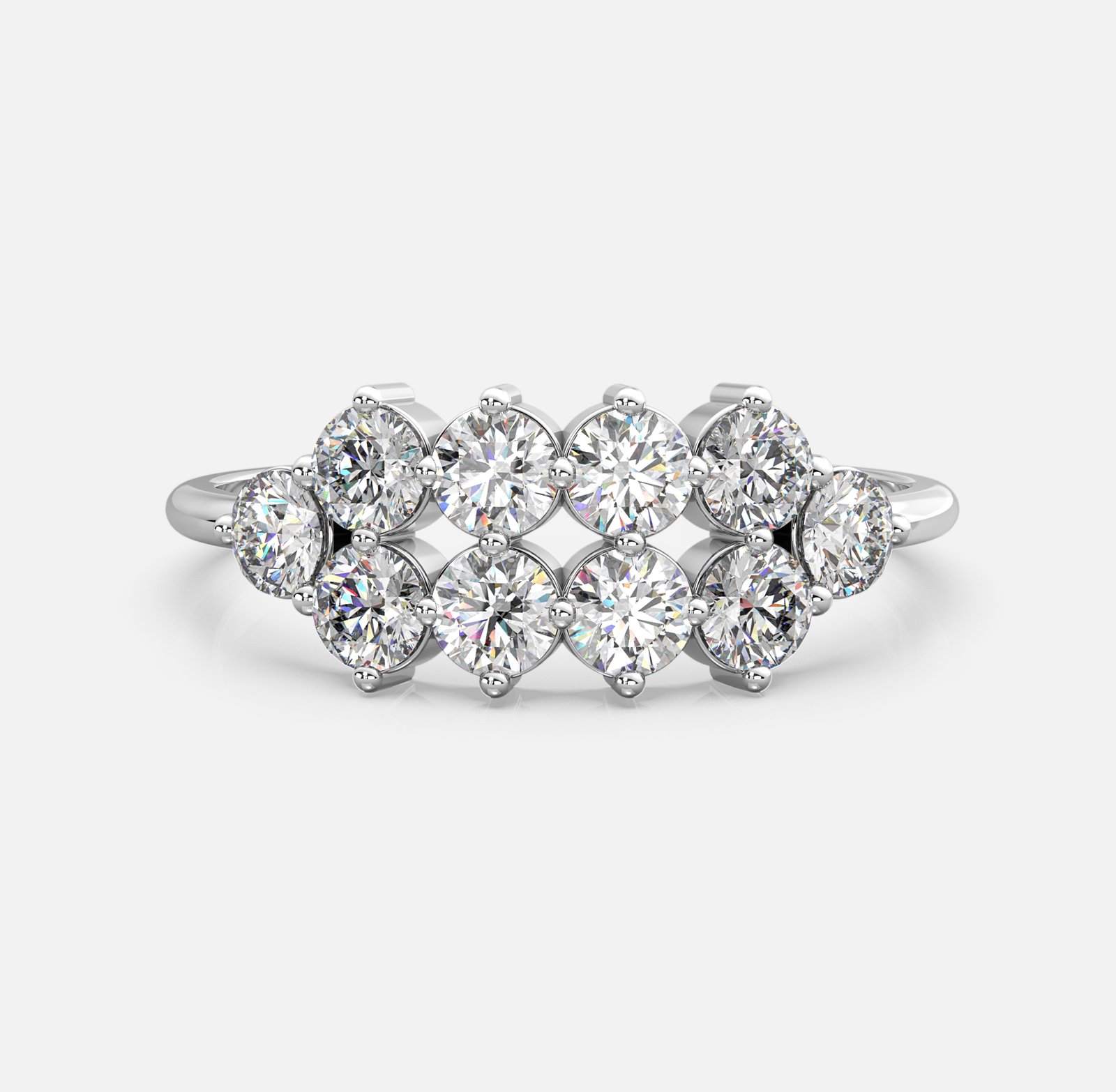 Radiant Cluster Diamond Band
