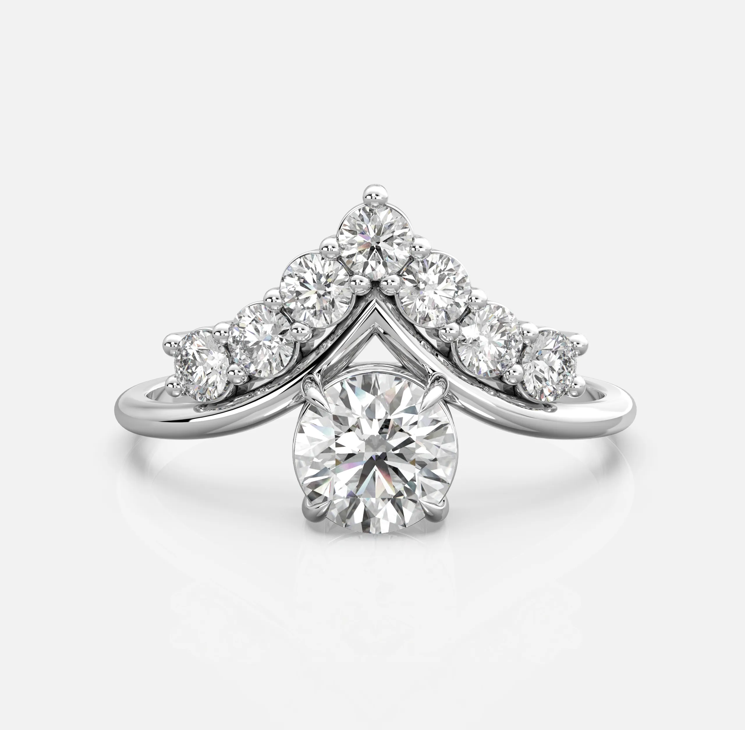 The Crown Arc Diamond Ring