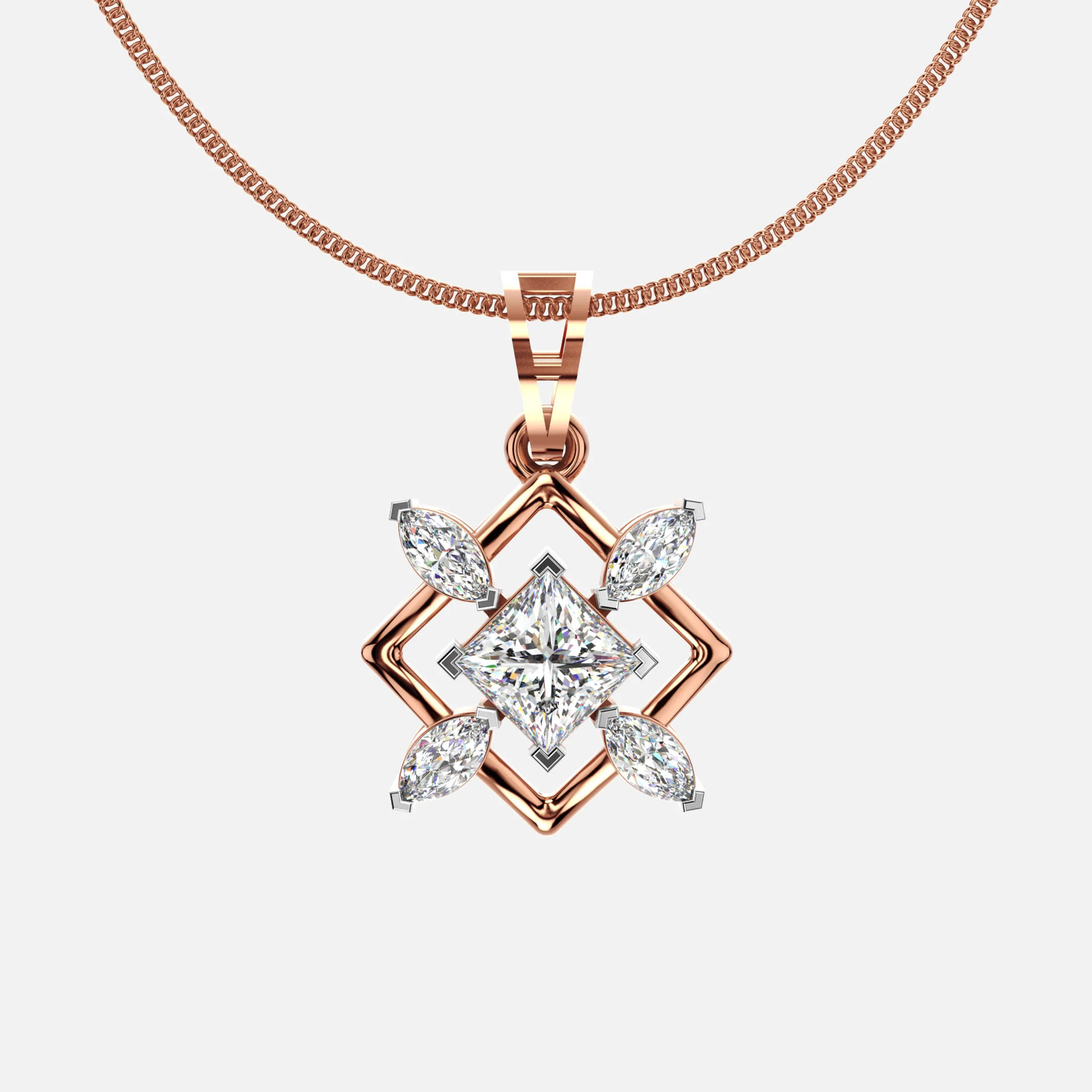 Radiant Marquis Cluster Pendant