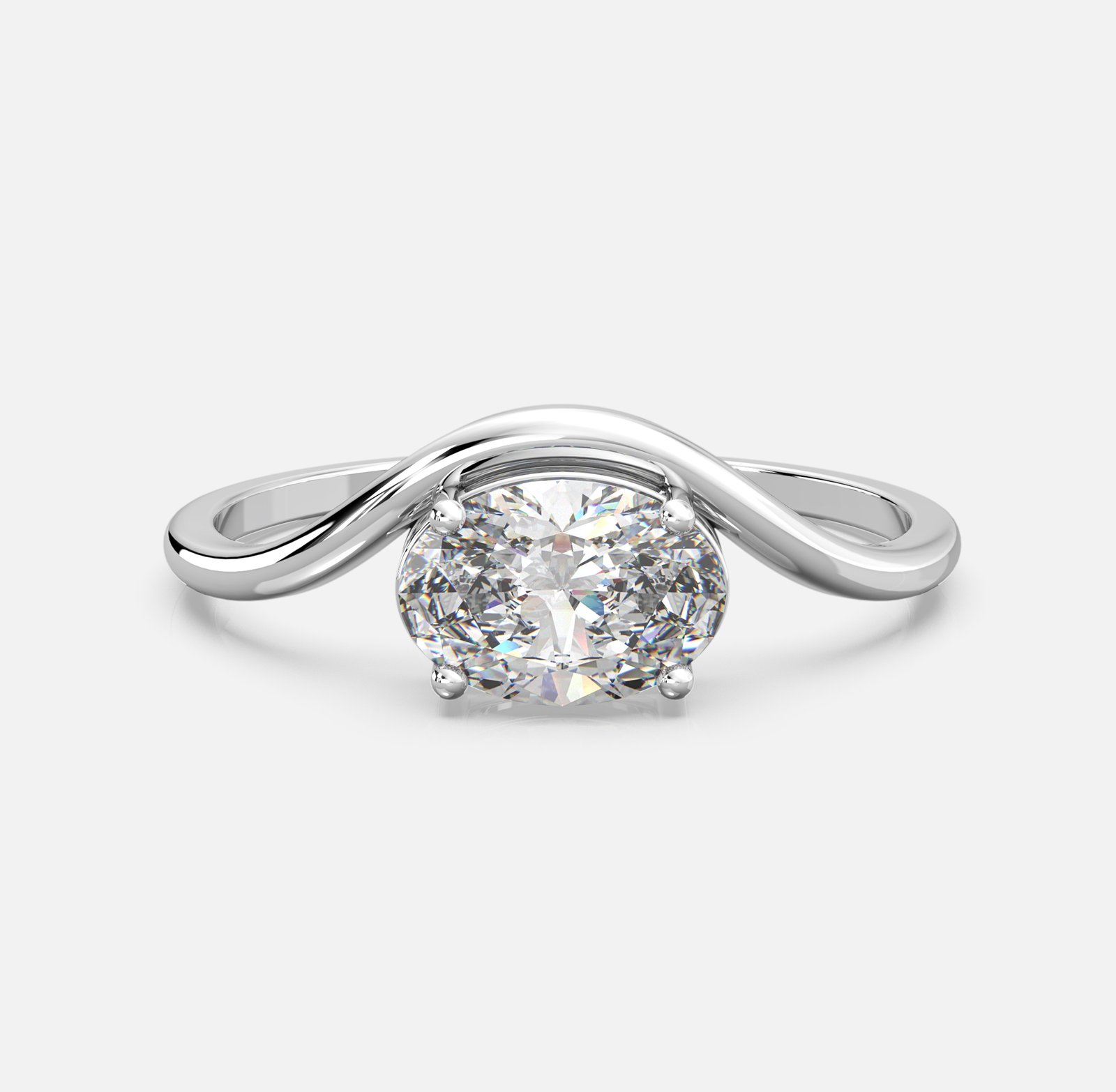 Serene Crest Diamond Ring