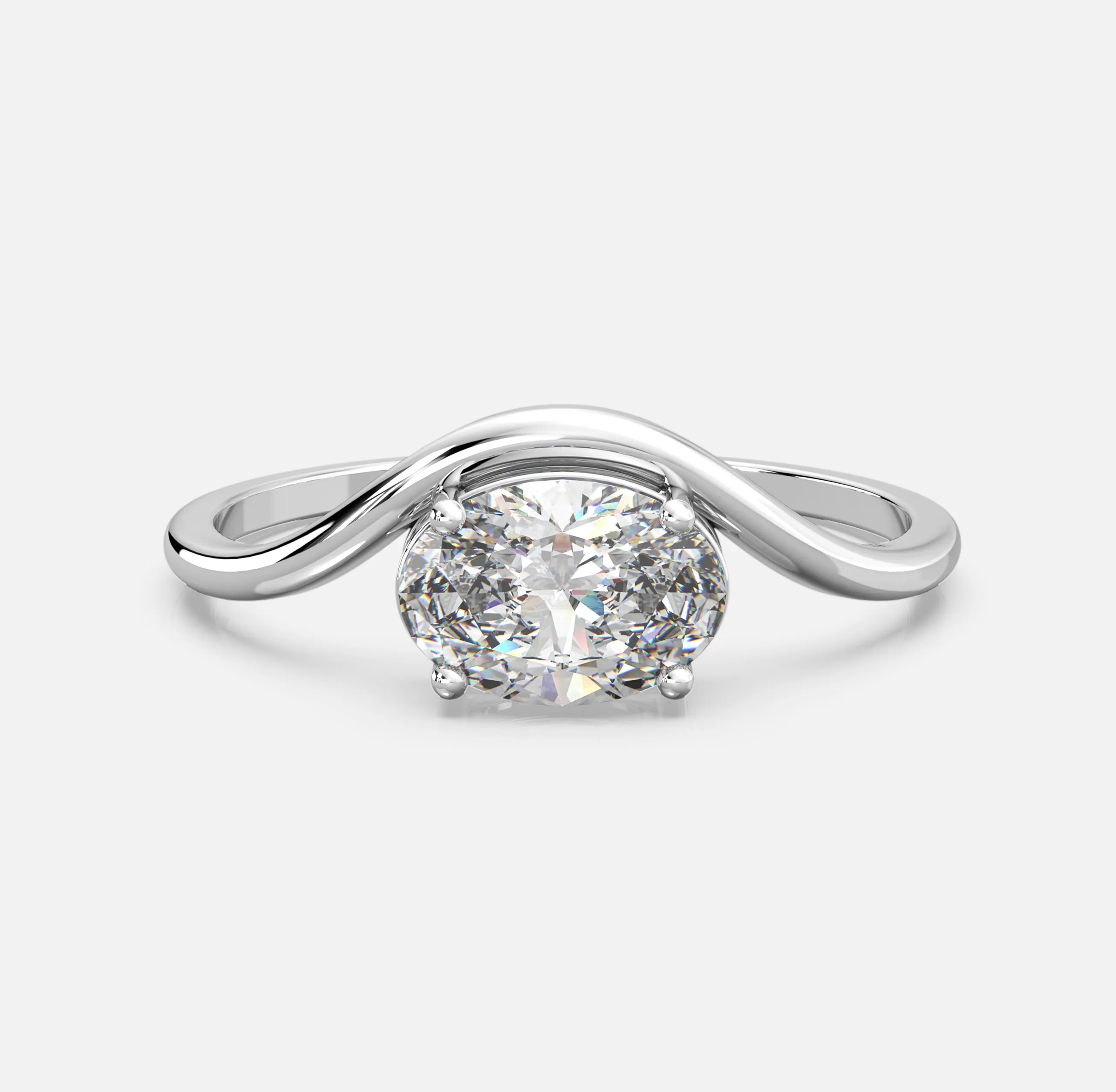 Serene Crest Diamond Ring