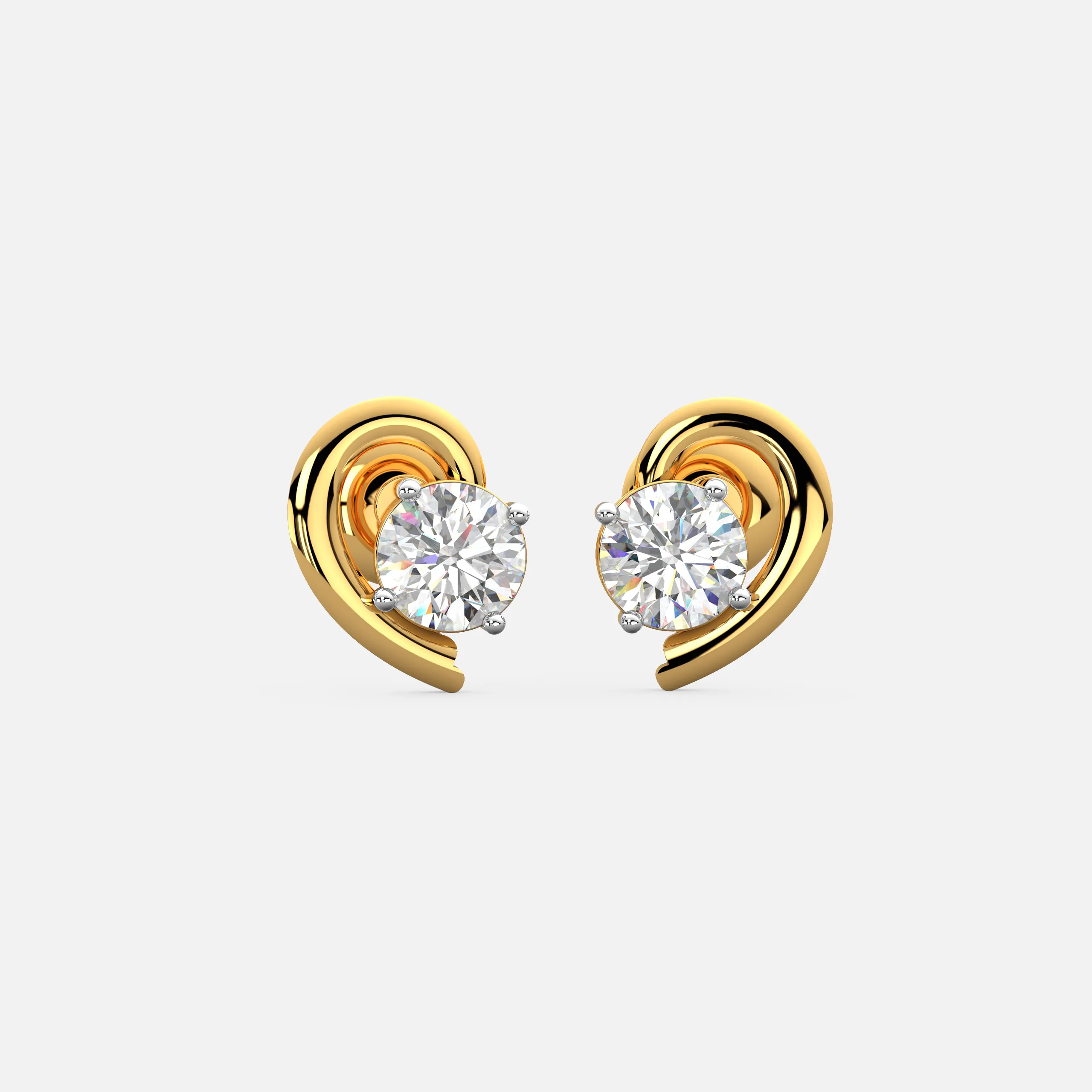 Luna Curl Diamond Earrings