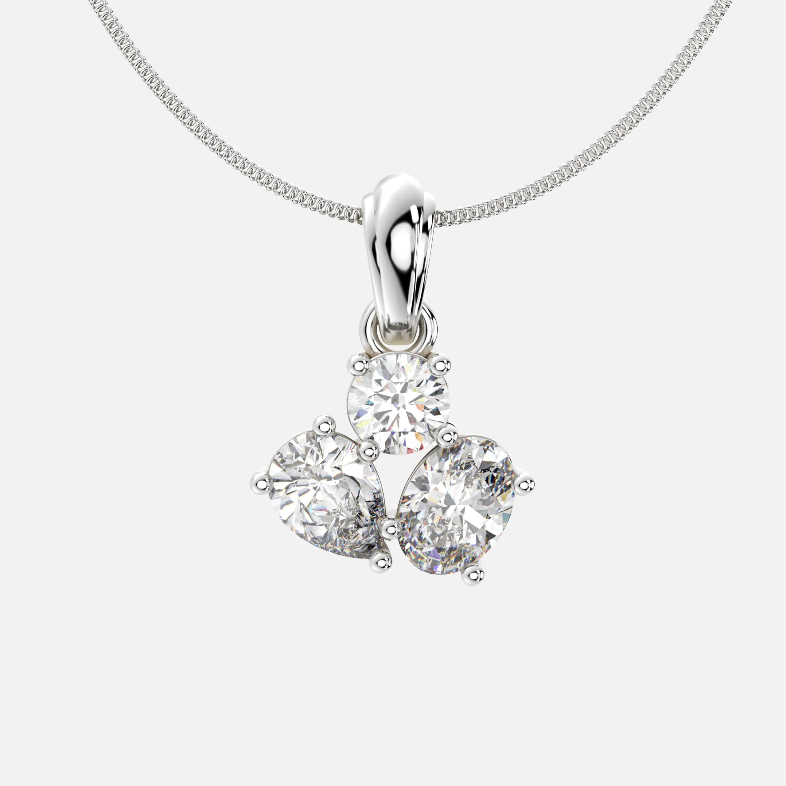 Trilia Cluster Diamond Pendant