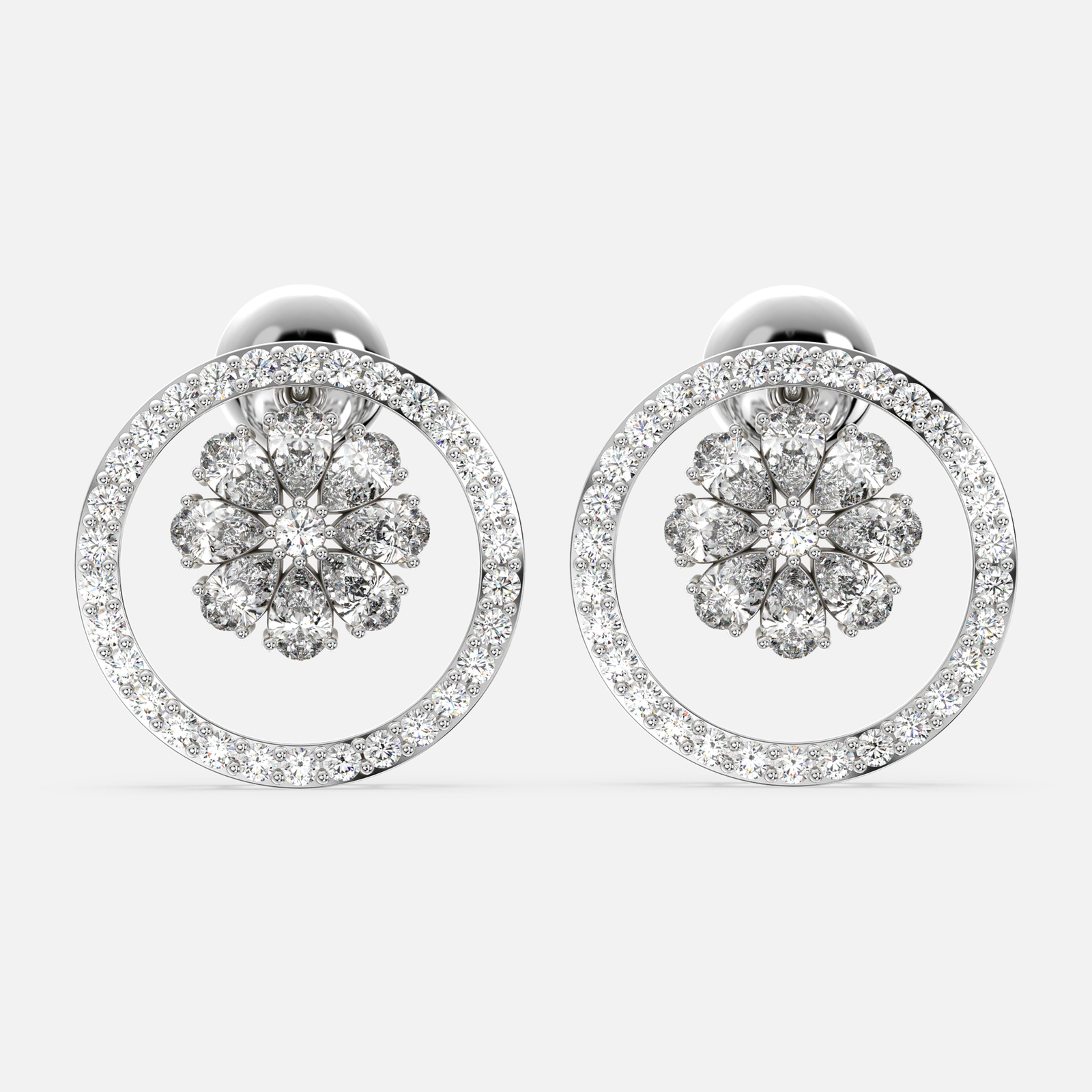 Florence Circle Diamond Earrings