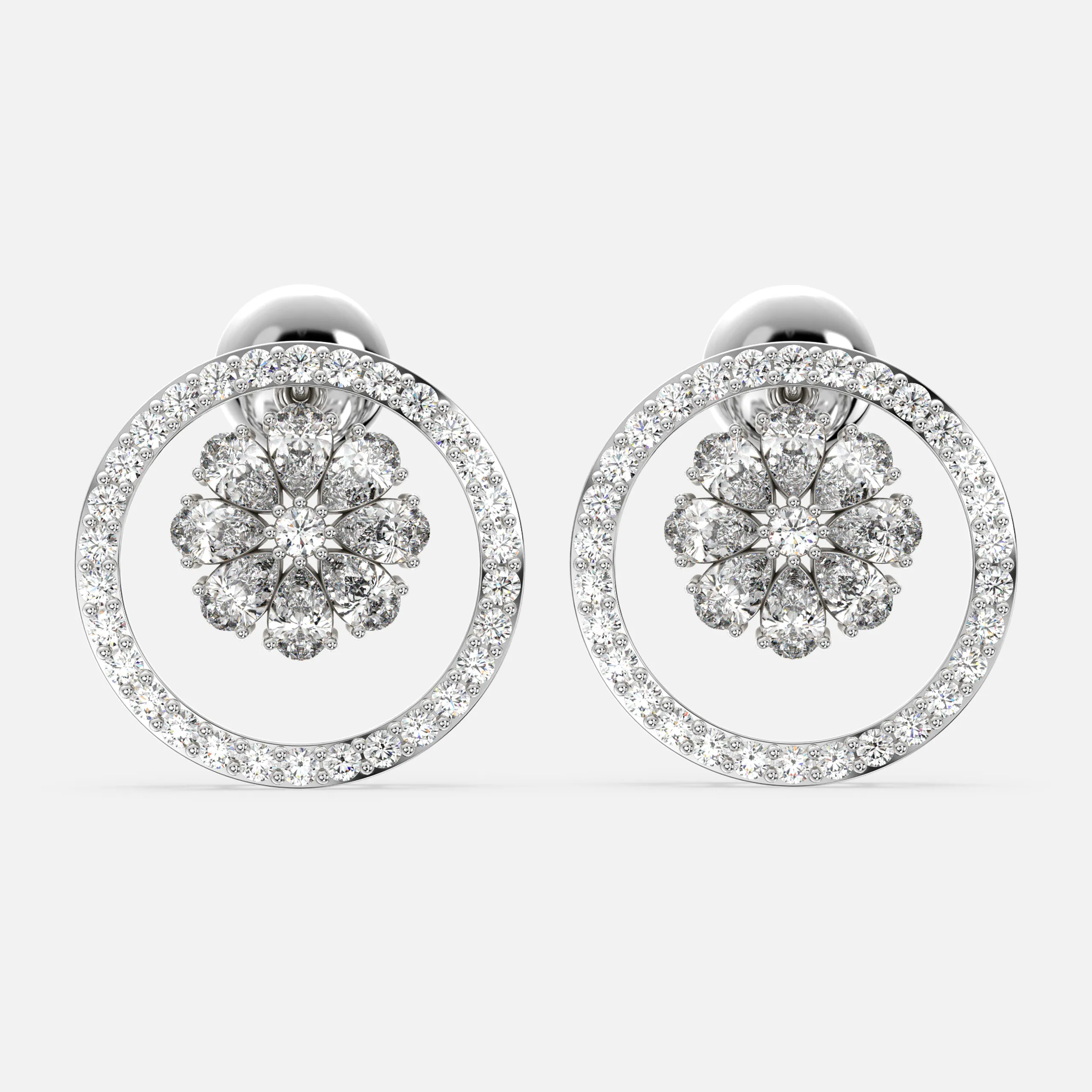 Florence Circle Diamond Earrings