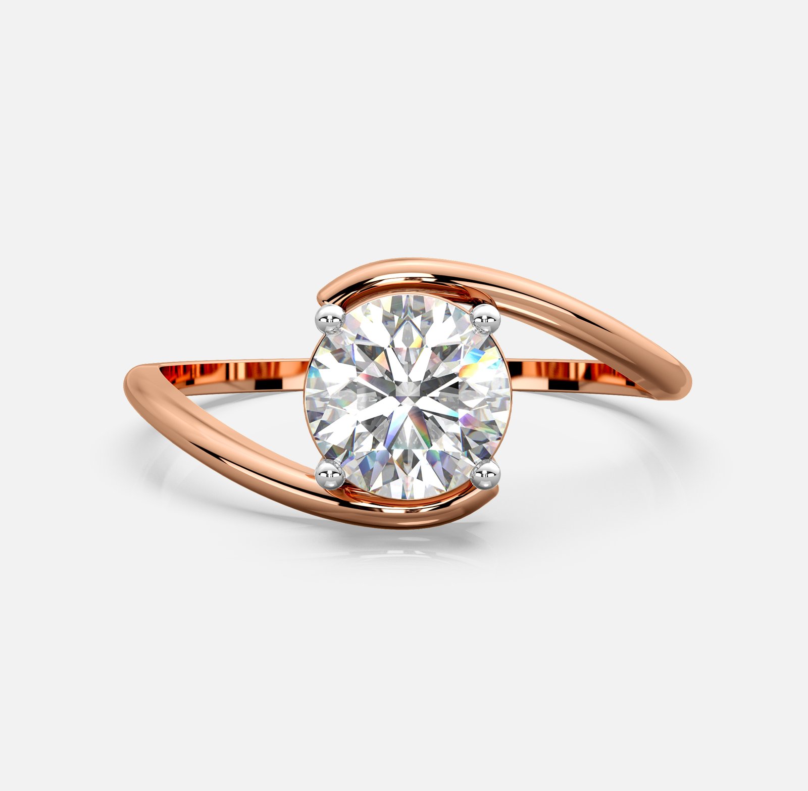 Graceful Bypass Diamond Ring