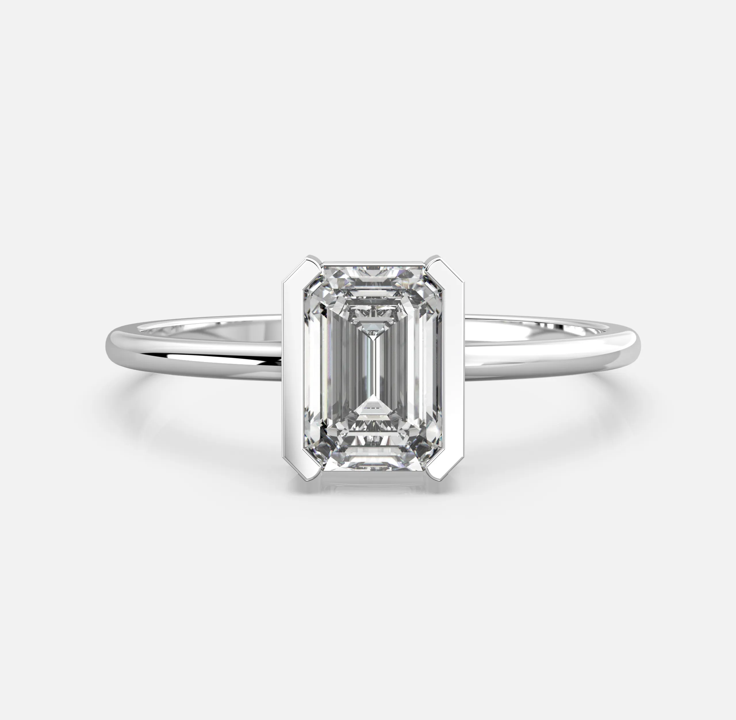 Elevare Emerald Diamond Ring