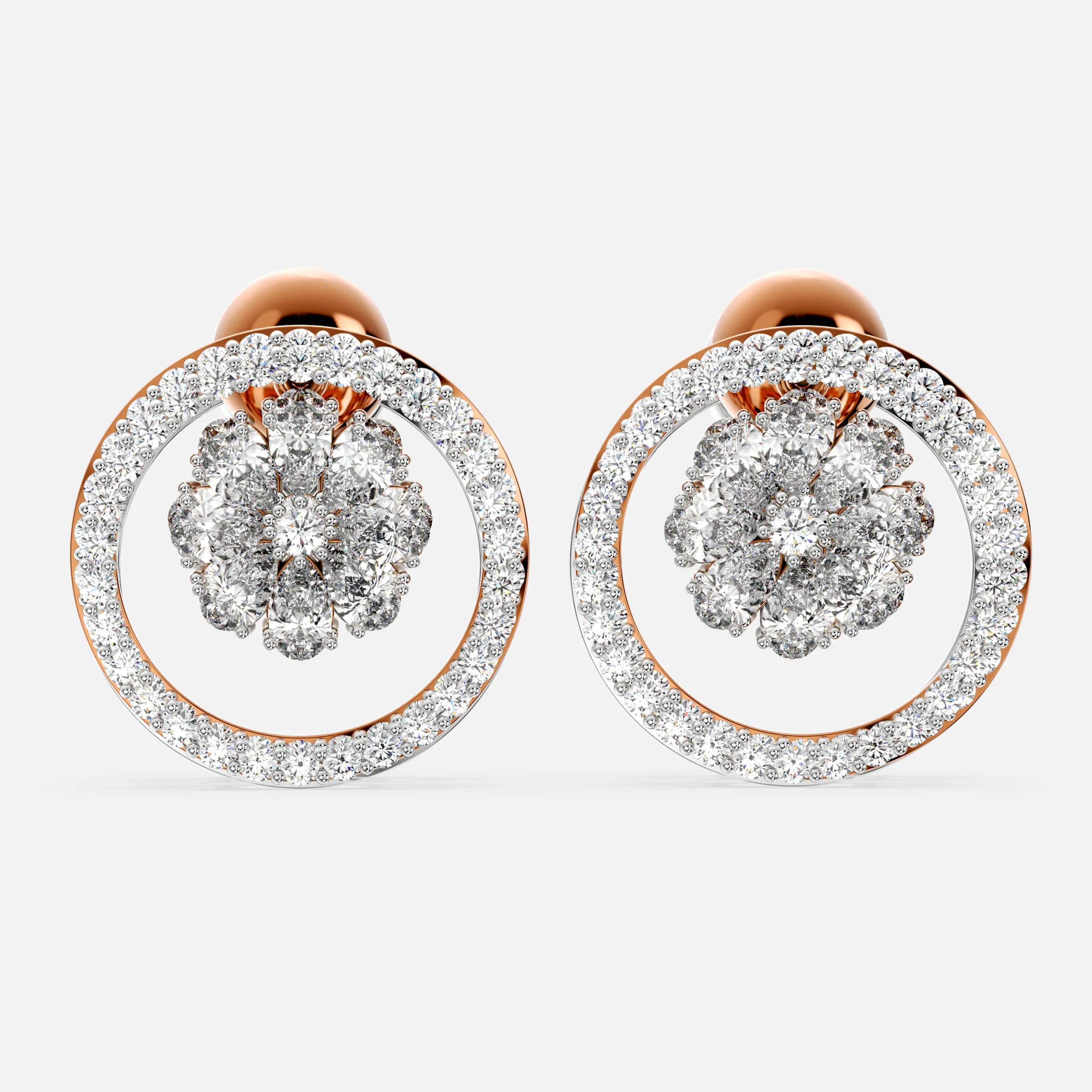 Florence Circle Diamond Earrings