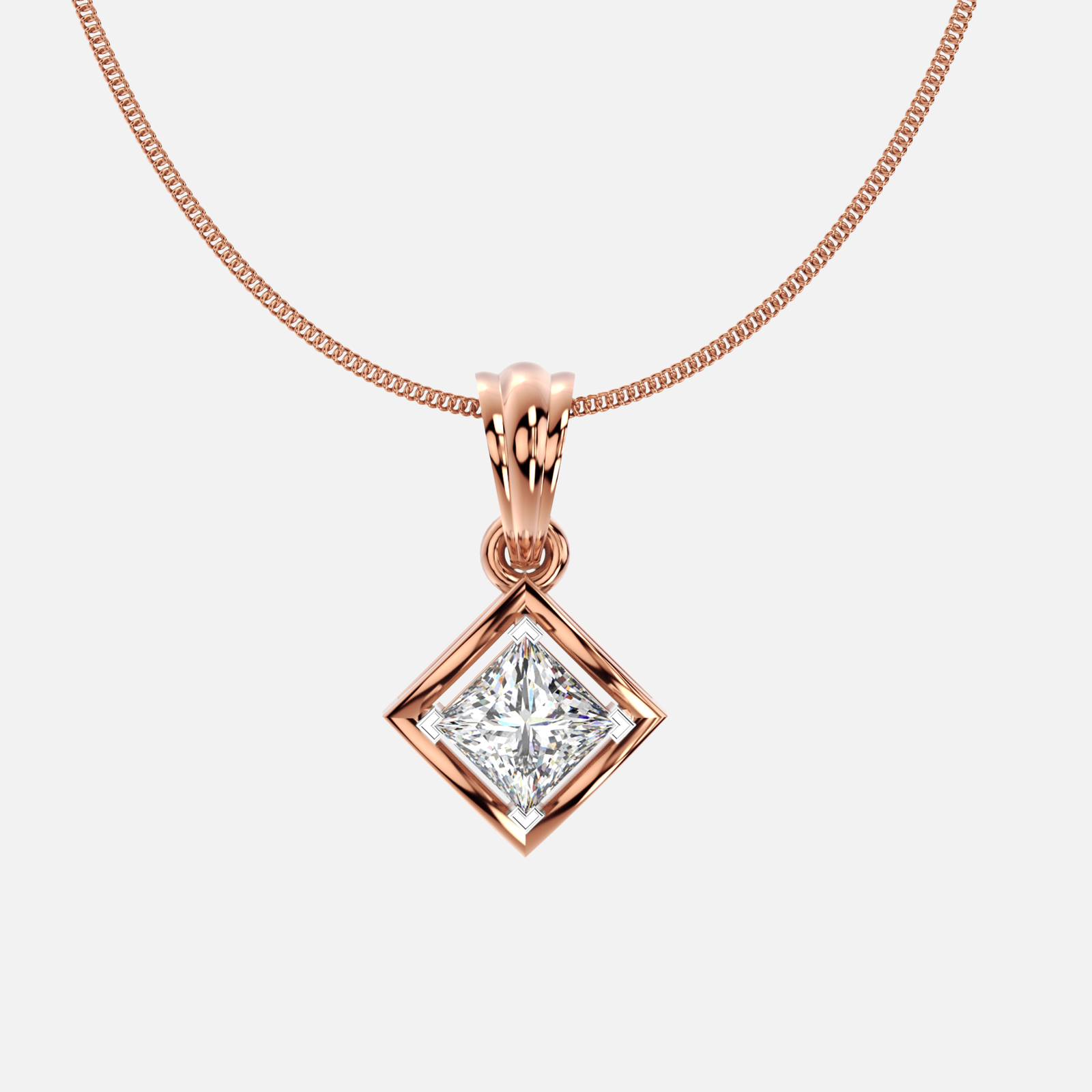 Radiant Prism Diamond Pendant