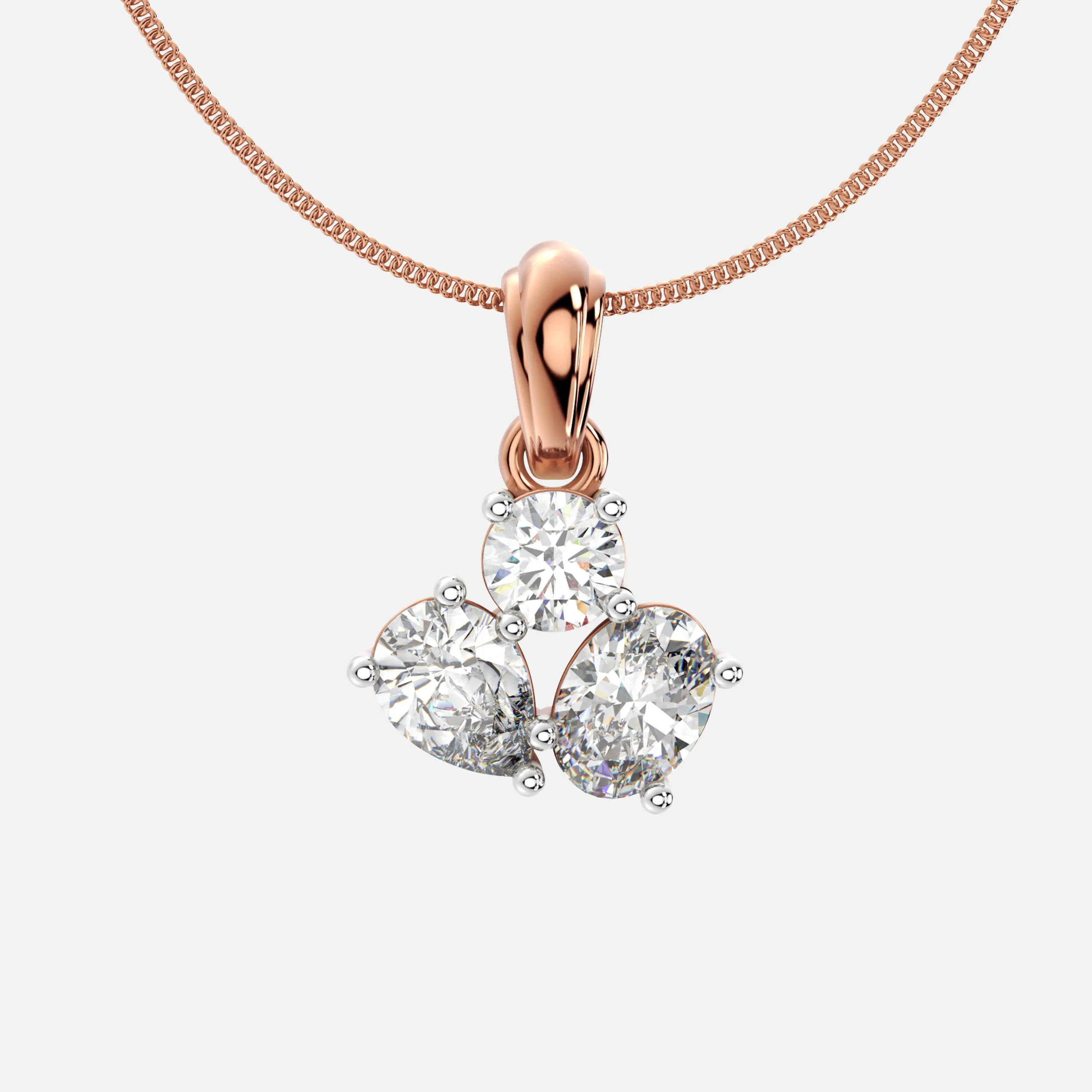 Trilia Cluster Diamond Pendant