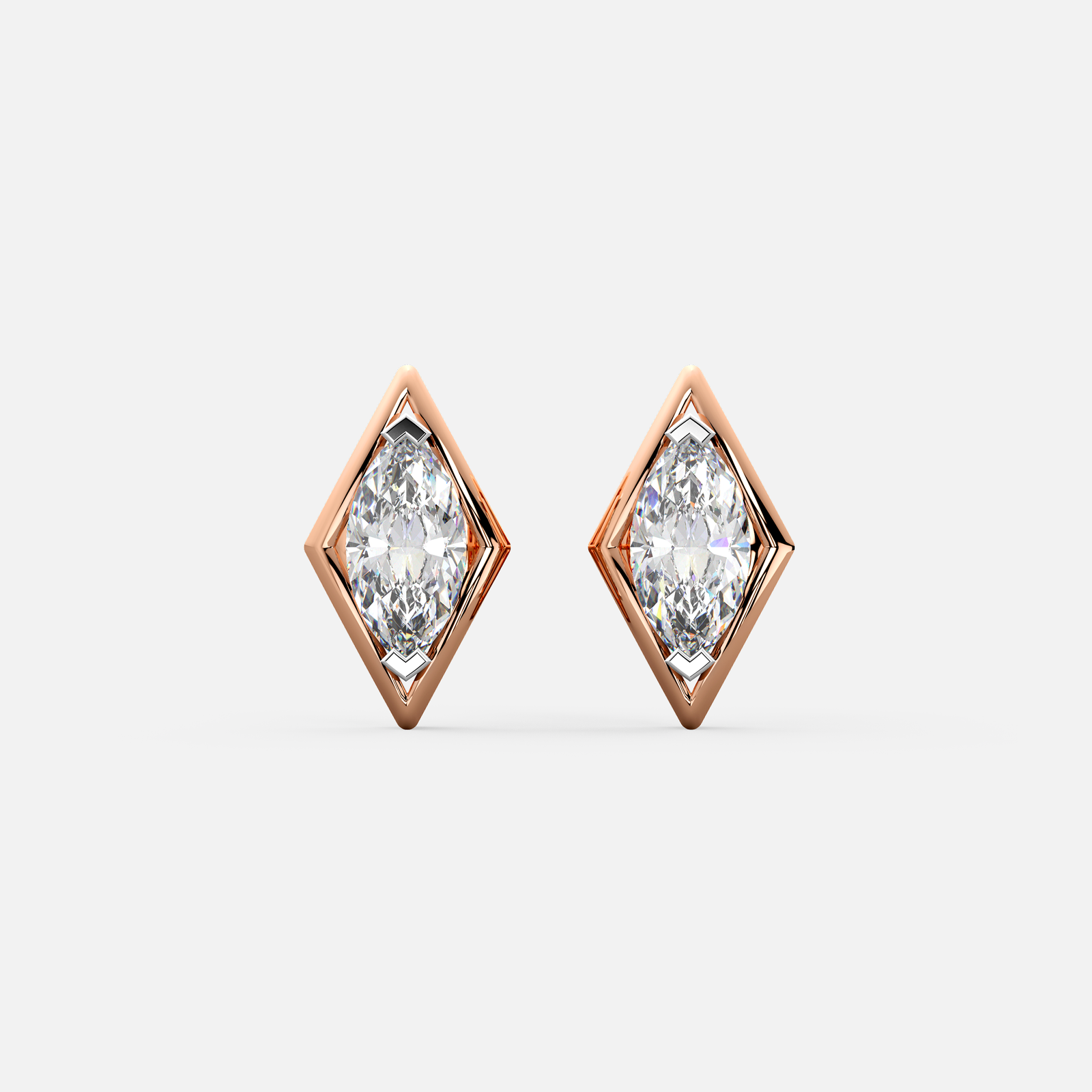 Marquise Kite Halo Earrings