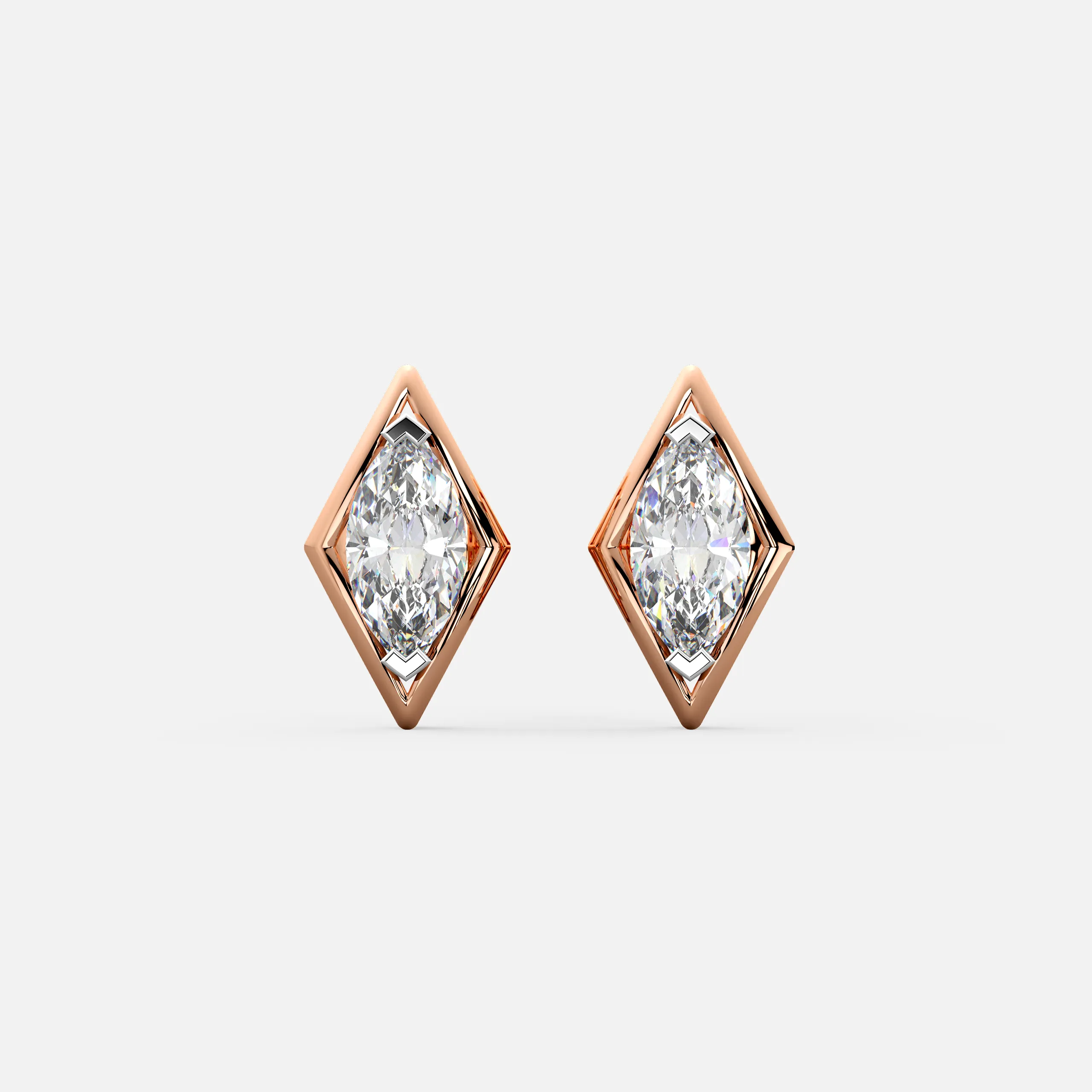 Marquise Kite Halo Earrings