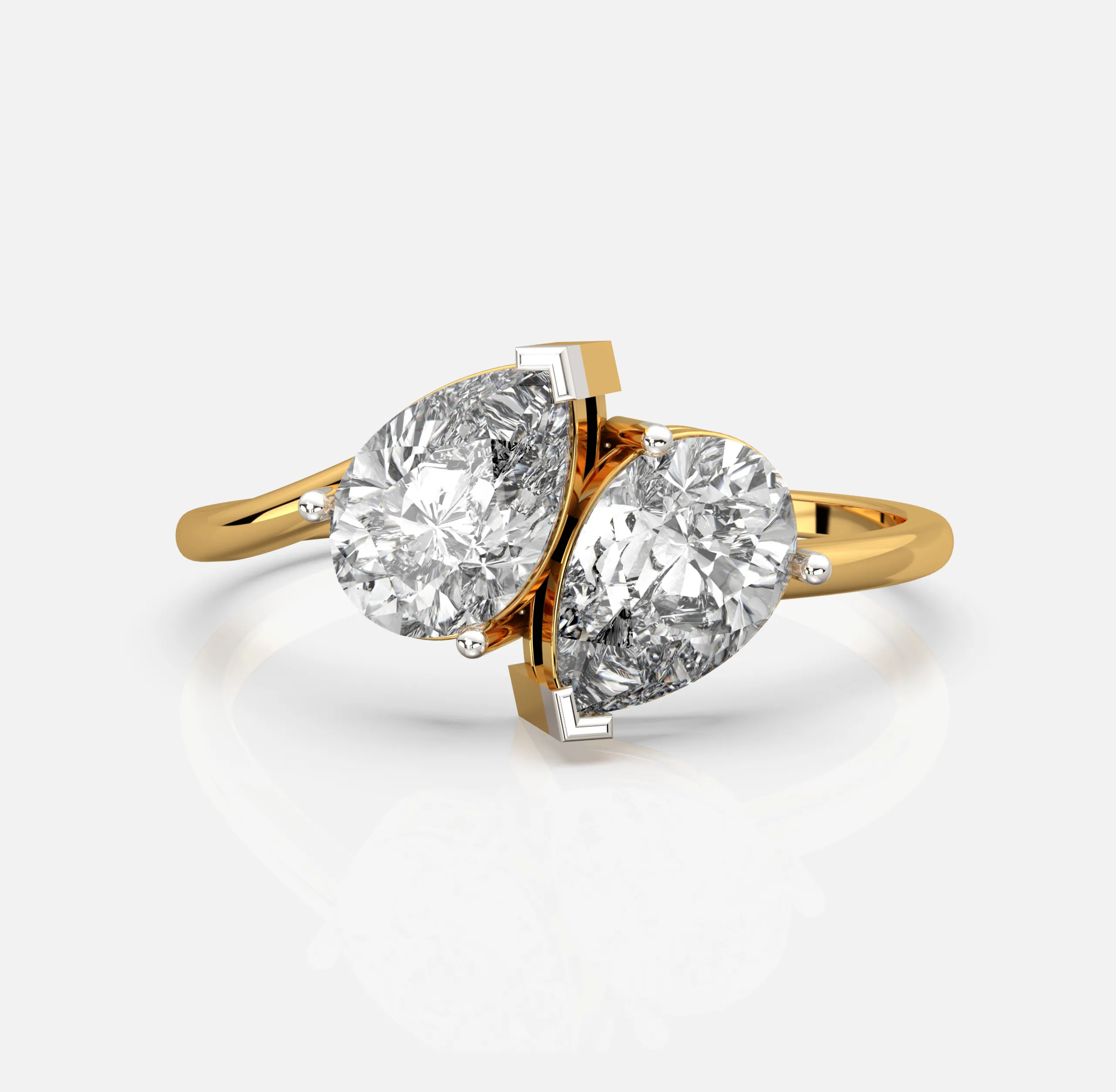 Twin Embrace Diamond Ring