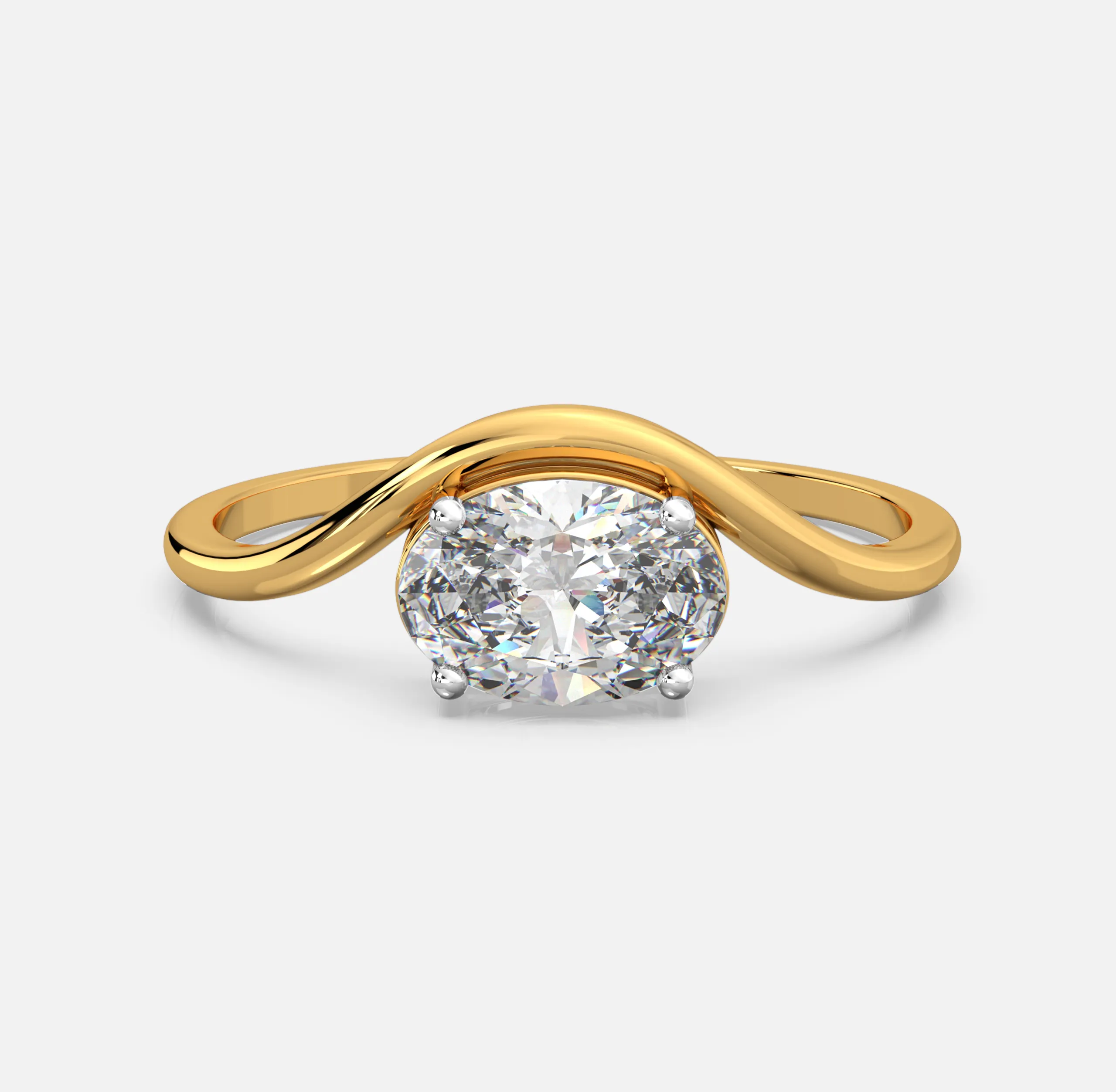 Serene Crest Diamond Ring